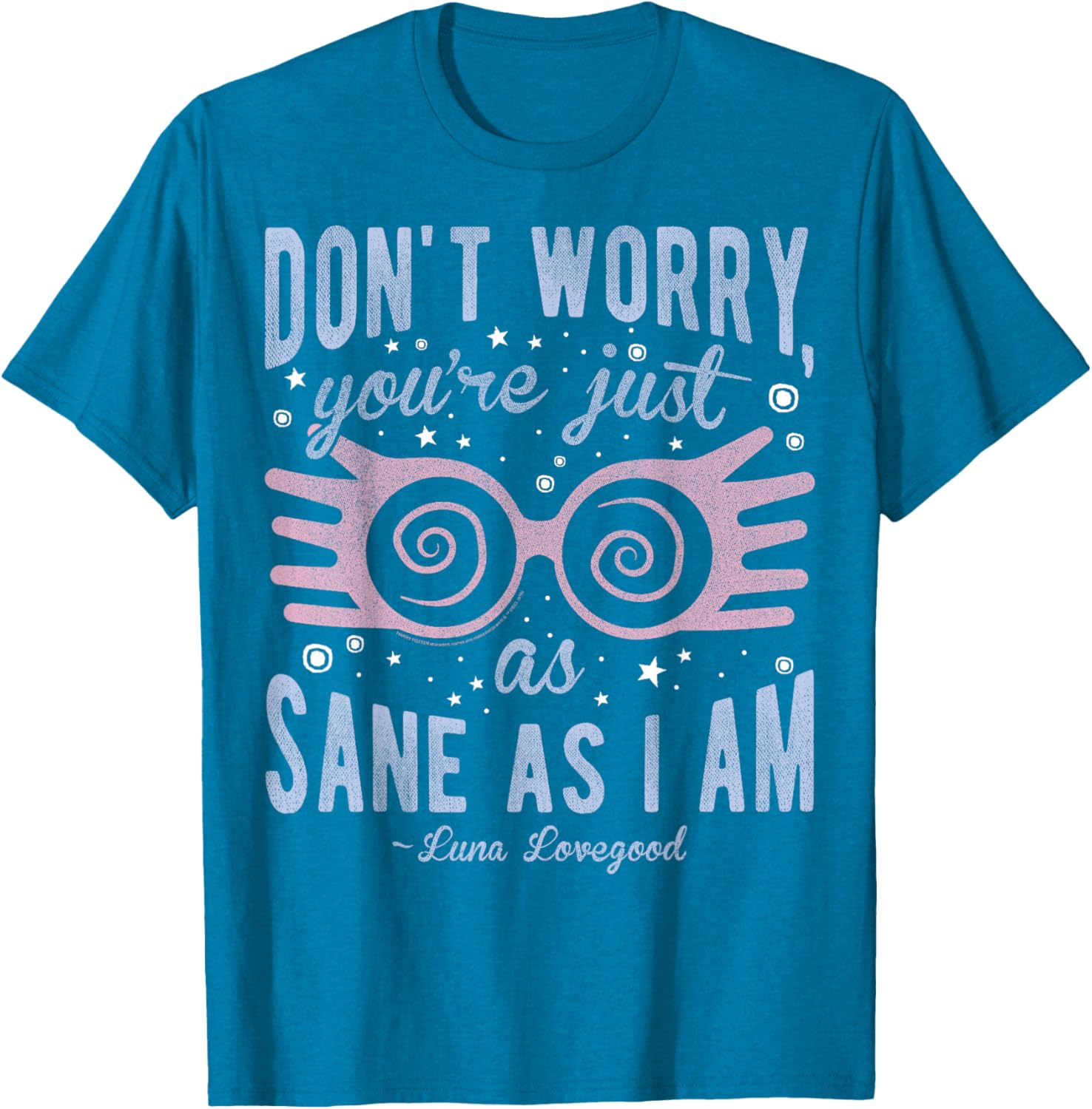 Harry Potter Luna Lovegood T-Shirt You're Just As Sane As I Am Black - 10