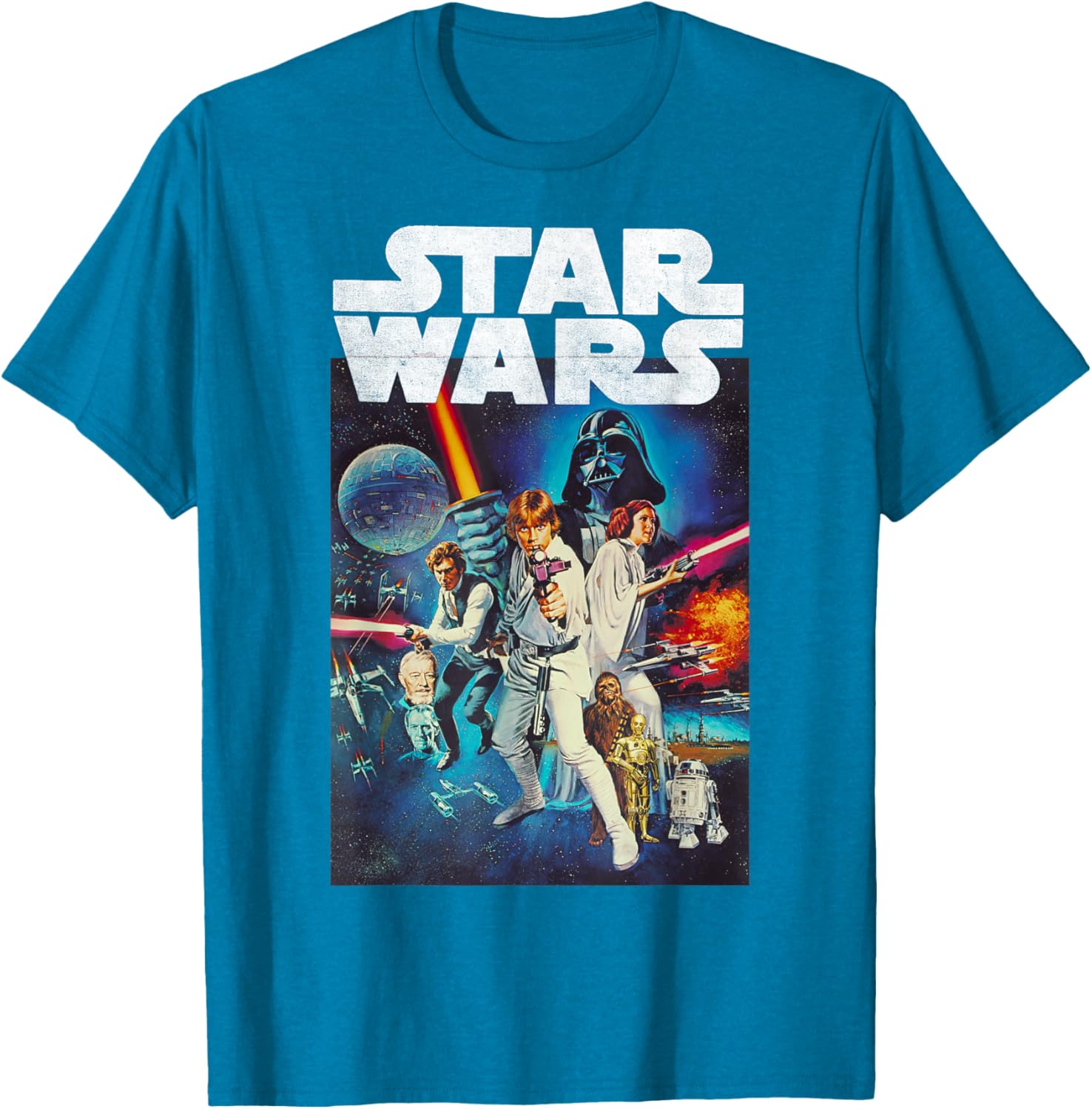 Star Wars Vintage Cast Poster T-Shirt for Disney Fans and Collectors - 1