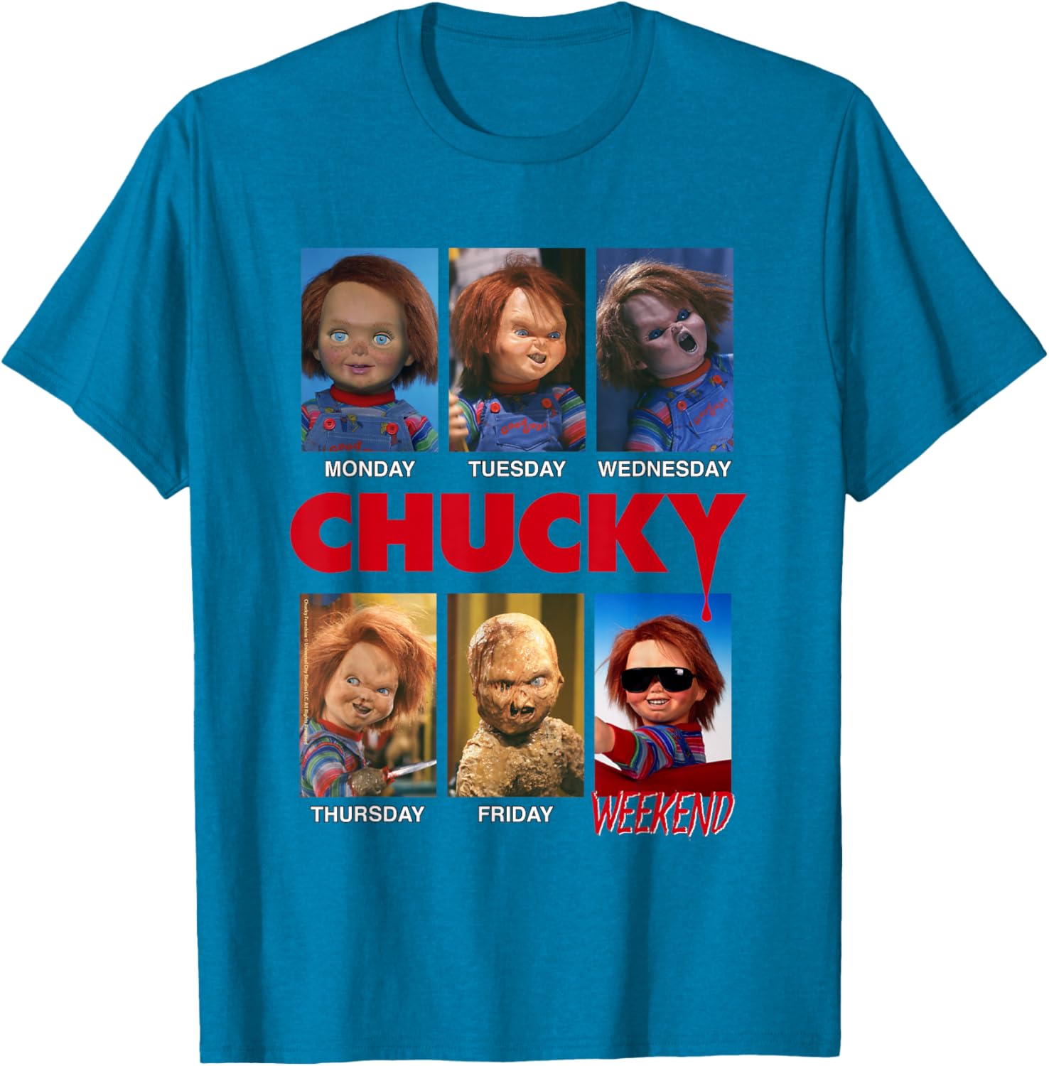 Chucky Days of The Week Moods T-Shirt for Fun Fashion Lovers - 1