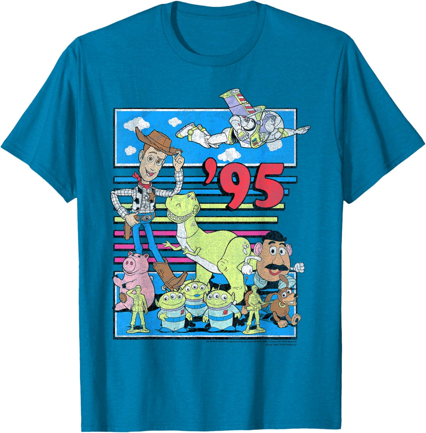Disney Pixar Toy Story 95 Retro Colorful T-Shirt for Fans and Collectors - 8