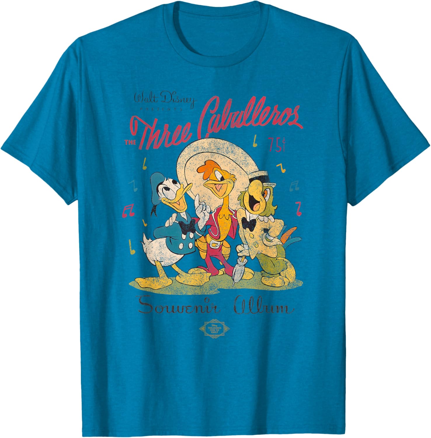 Vintage Disney Three Caballeros Donald Duck Distressed T-Shirt for Fans - 13