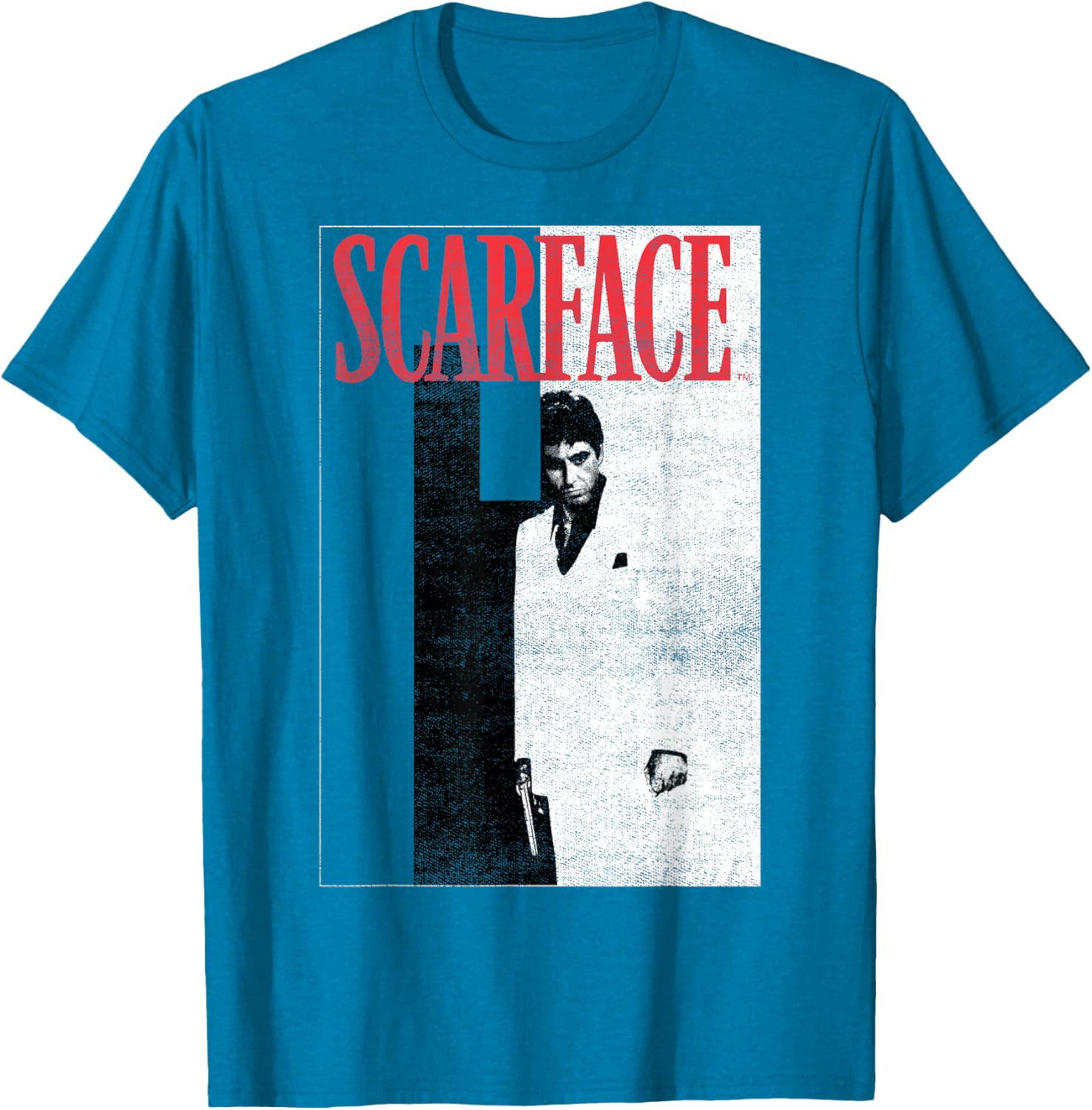 Scarface Distressed Movie Poster T-Shirt for Fans of Classic Cinema - 1