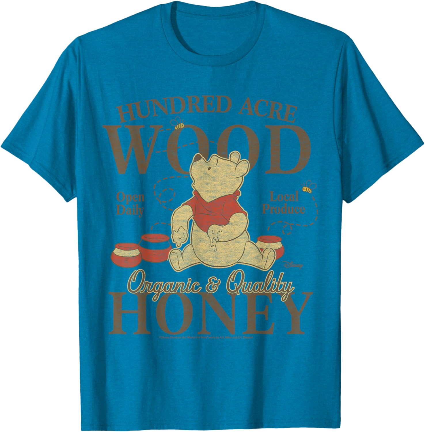 Winnie The Pooh Organic Honey T-Shirt for Kids in Hundred Acre Wood - 7