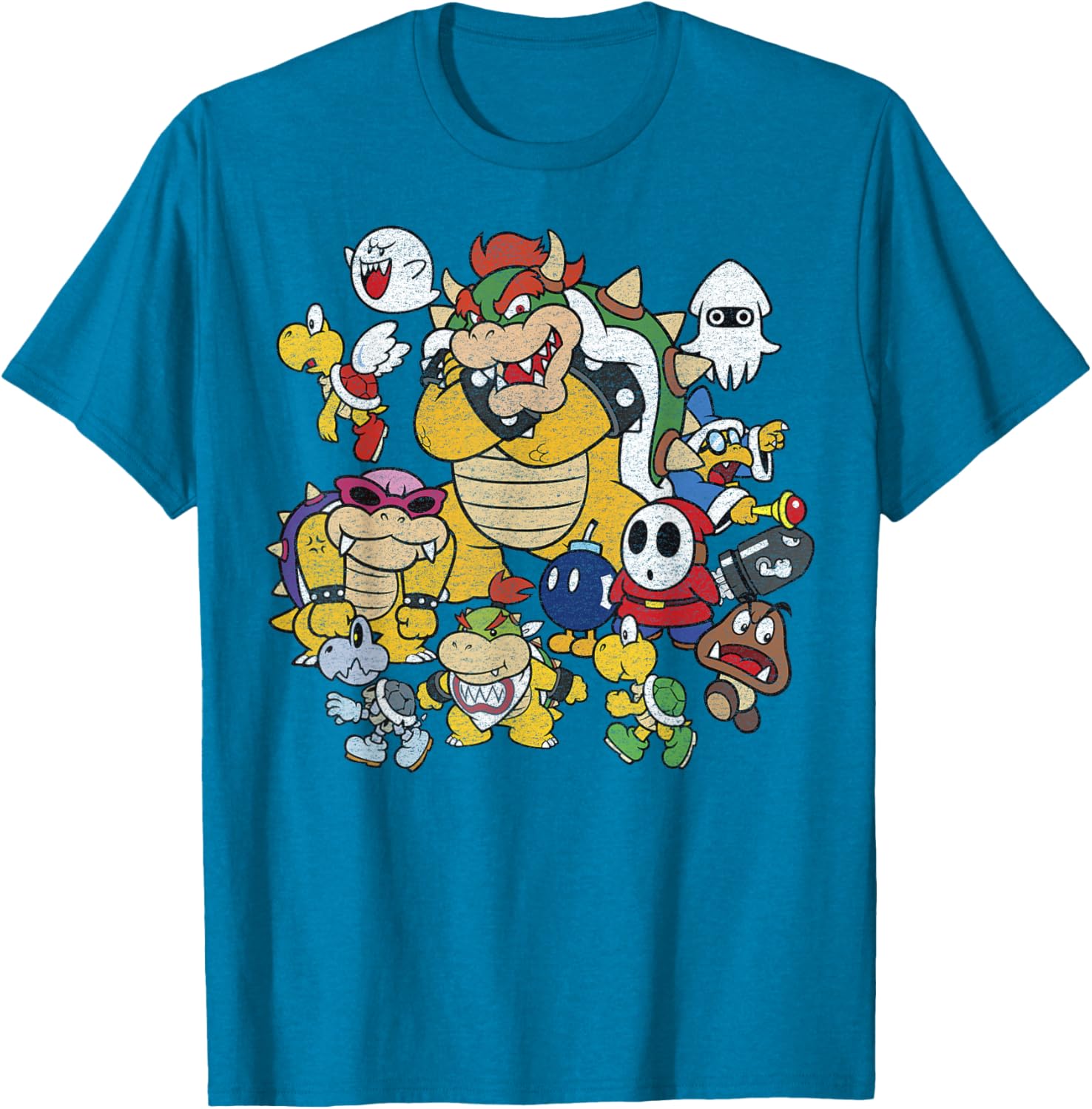 Nintendo Super Mario Bowser Enemy Group Shot T-Shirt for Fans and Gamers - 9