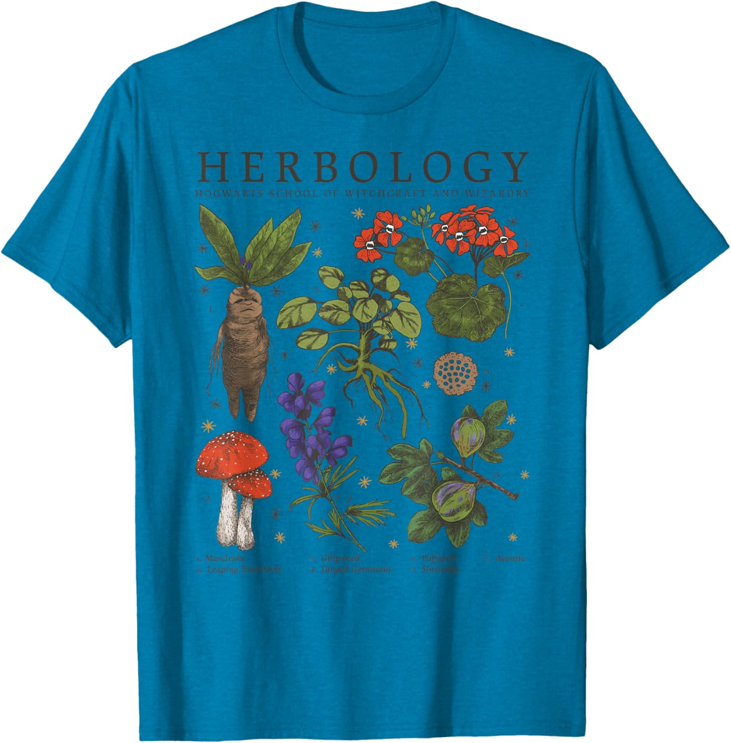Harry Potter Herbology Plants T-Shirt for Fans - Stylish Short Sleeve - 10