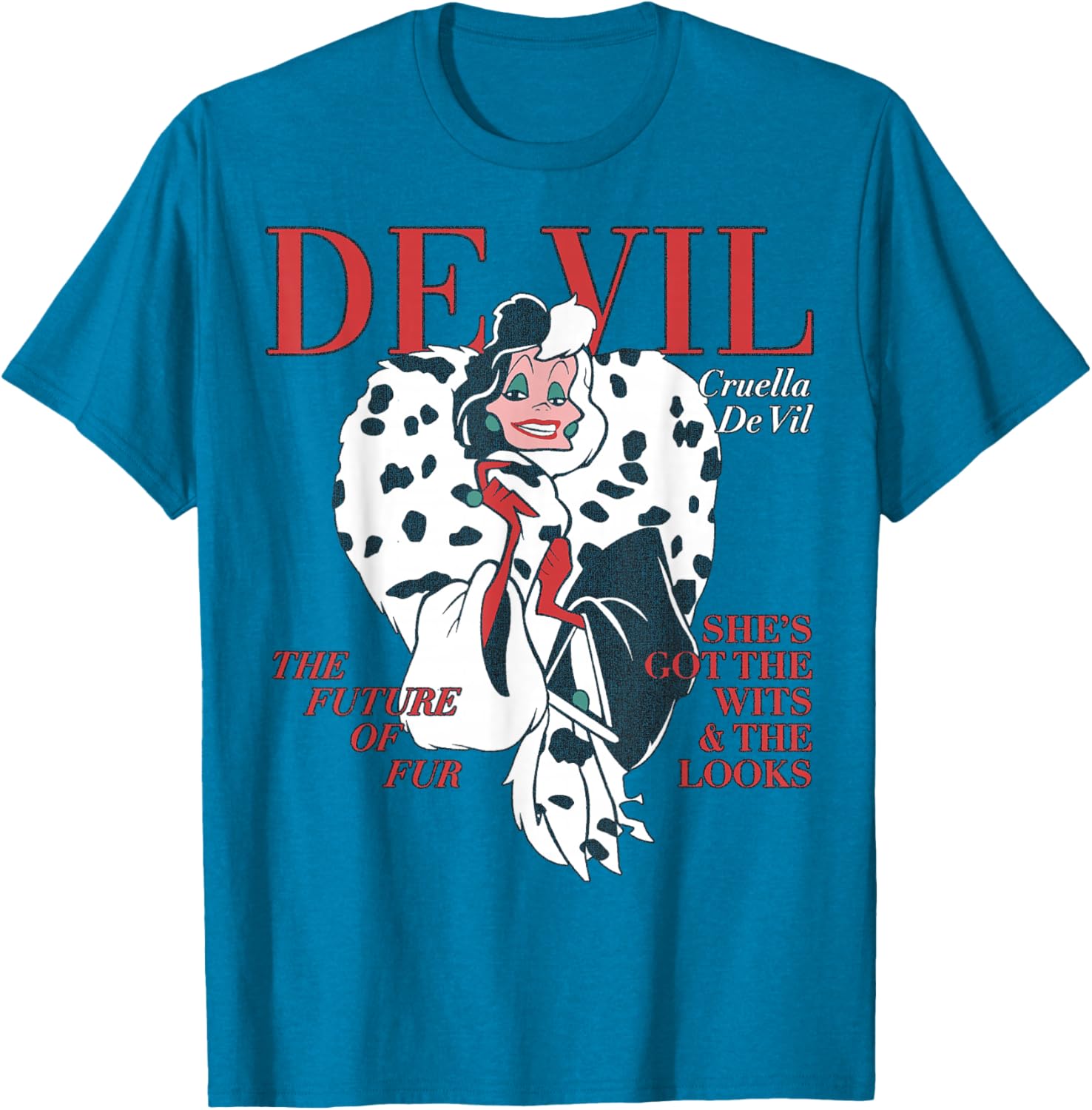 Disney Villains Cruella De Vil Magazine Cover T-Shirt for Stylish Fans - 1