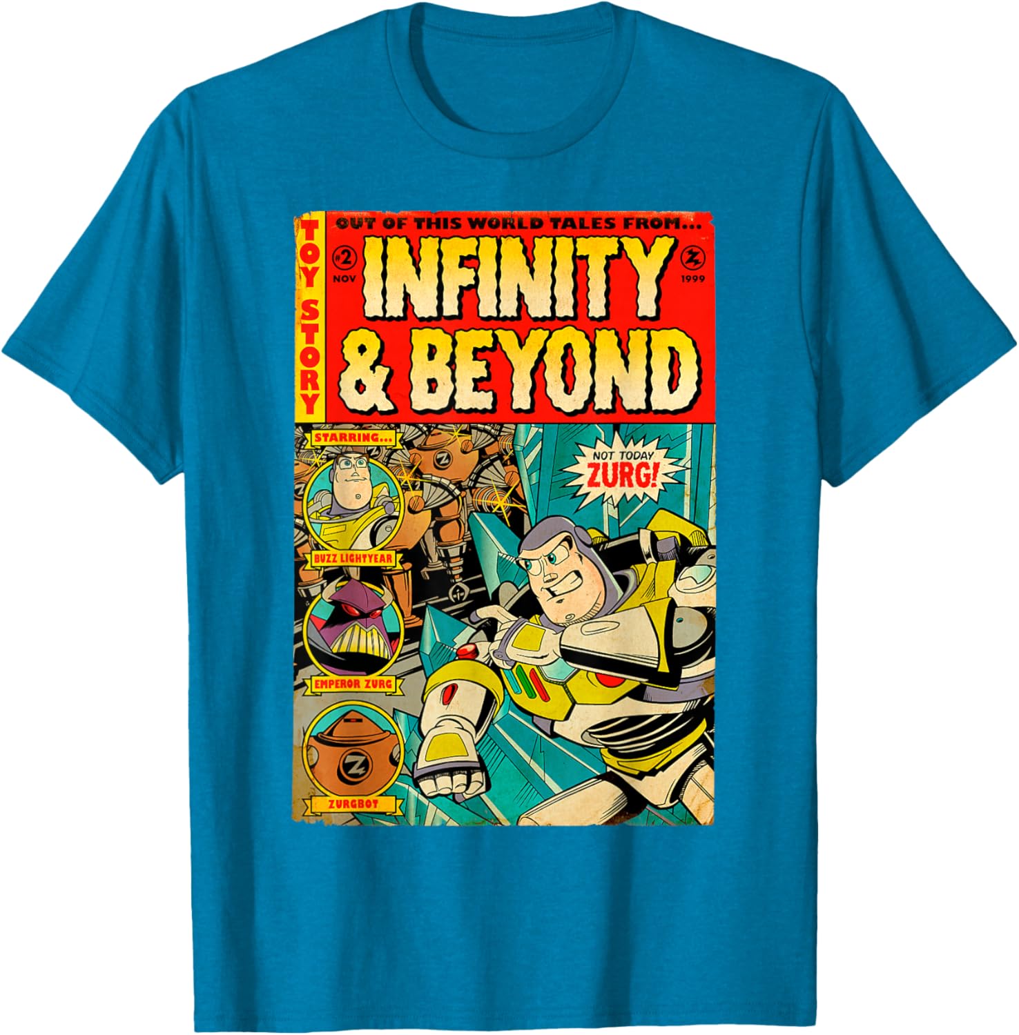 Disney Pixar Toy Story Buzz Lightyear Retro Comic Book T-Shirt for Fans - 6