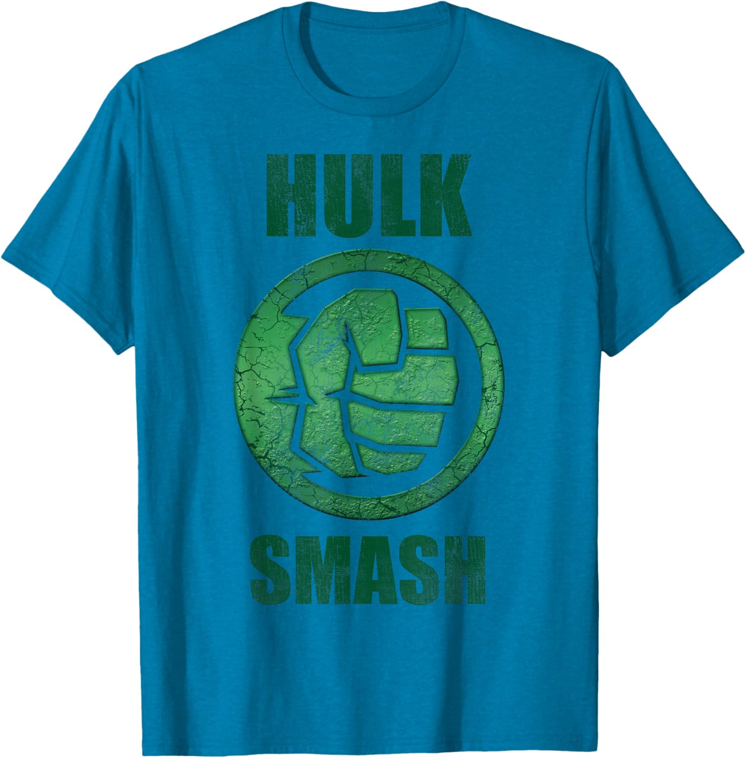 Marvel Hulk Smash Fist Circle Logo Green Stone Poster T-Shirt for Fans - 8