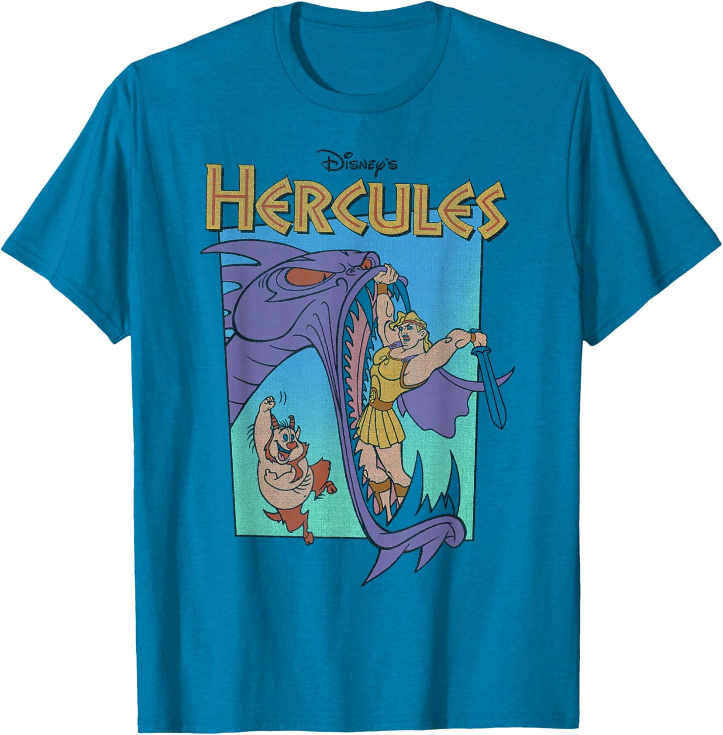 Disney Hercules Hydra Battle Retro T-Shirt Classic Movie Apparel - 3