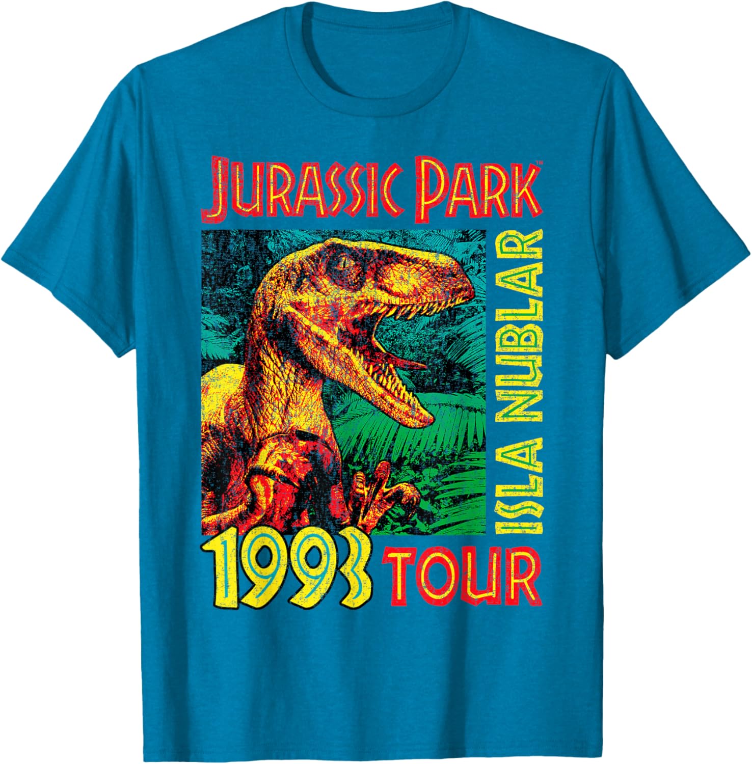 Jurassic Park Isla Nublar 1993 Tour Poster T-Shirt for Fans - 7