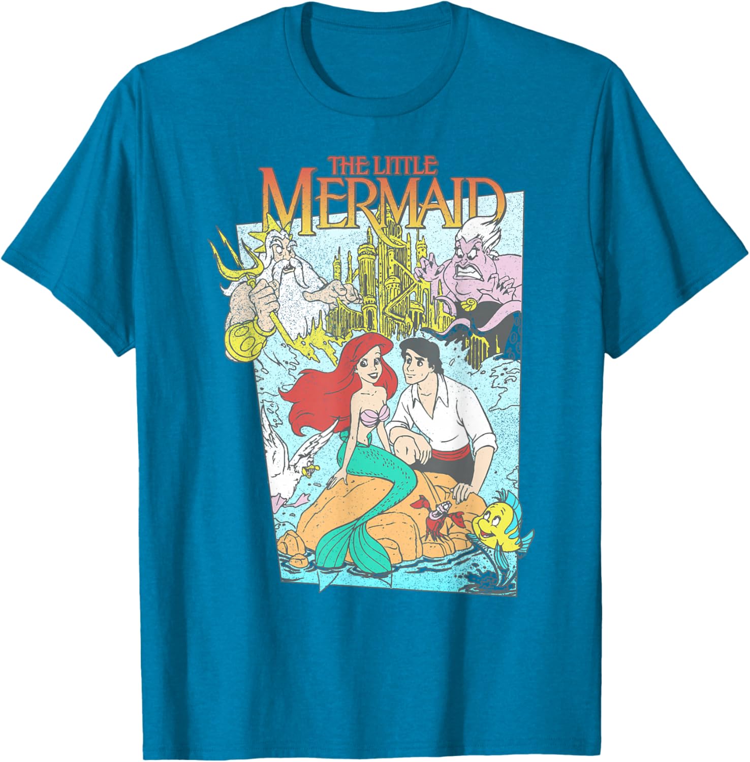 Vintage Little Mermaid Graphic T-Shirt for Disney Fans - Retro Style Apparel - 1