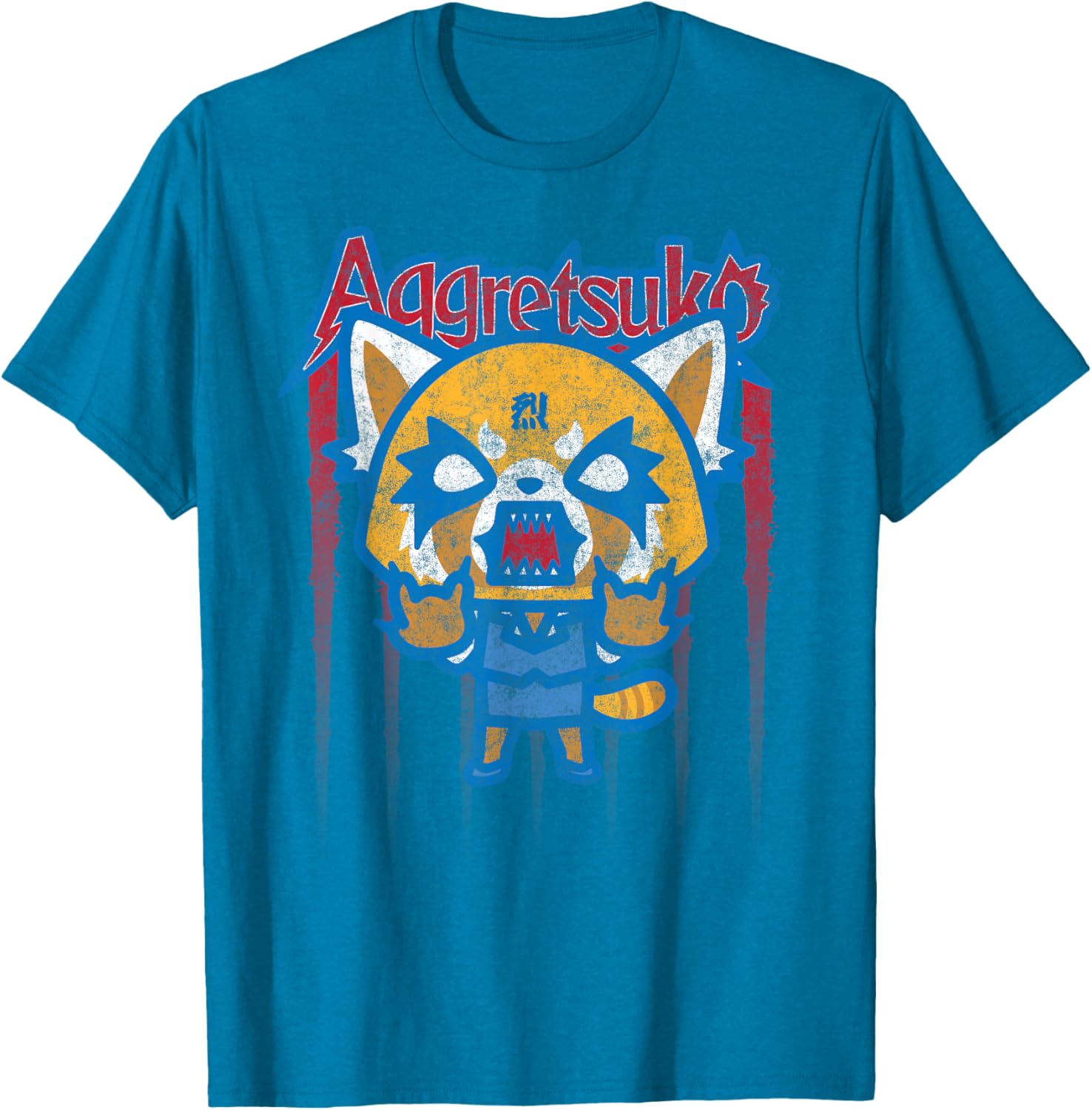 Aggretsuko Red White and Blue Americana T-Shirt for Fun Love and Style - 16