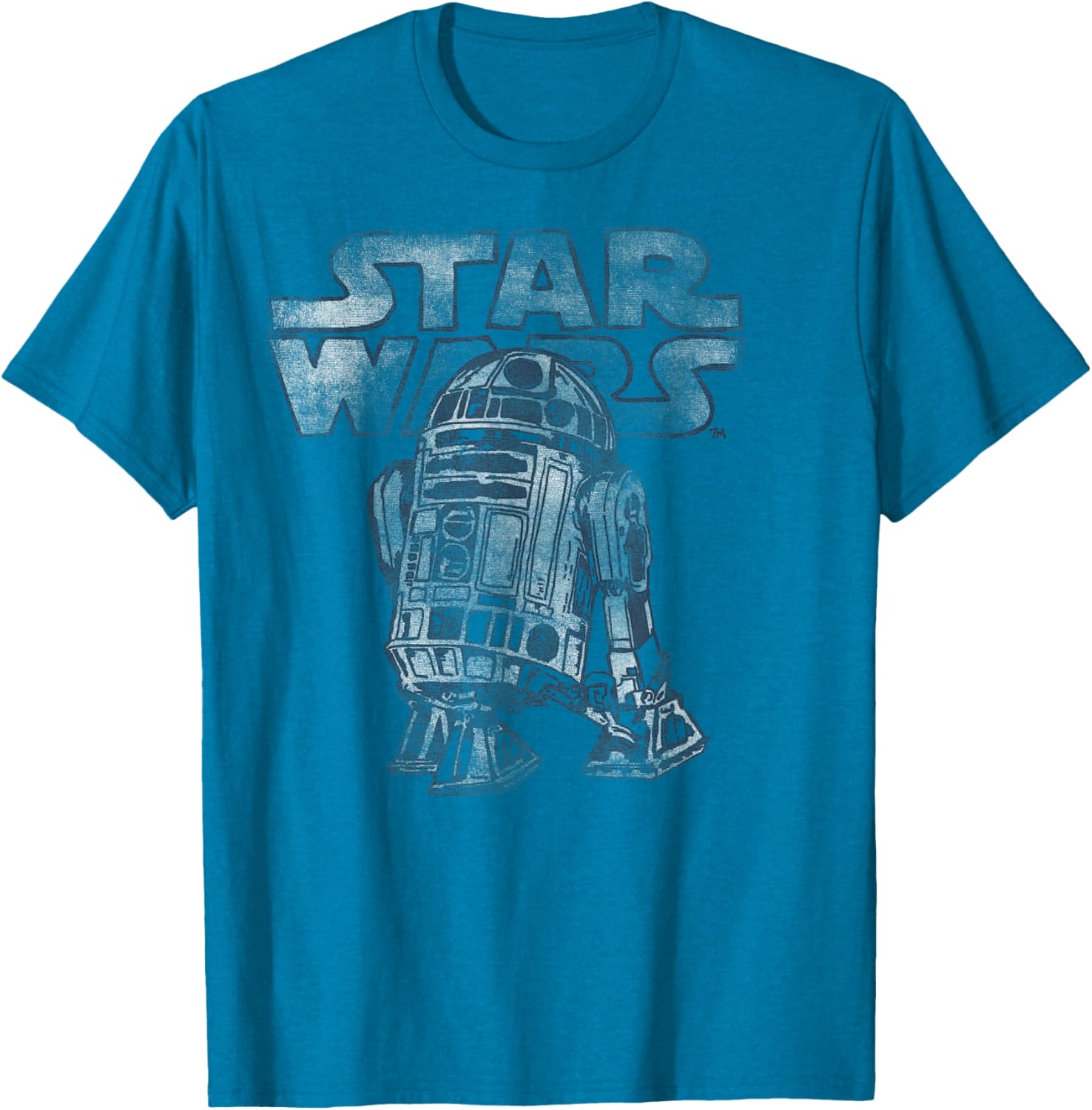 Vintage R2-D2 Distressed T-Shirt for Star Wars Fans - C2 Disney+ Style - 1