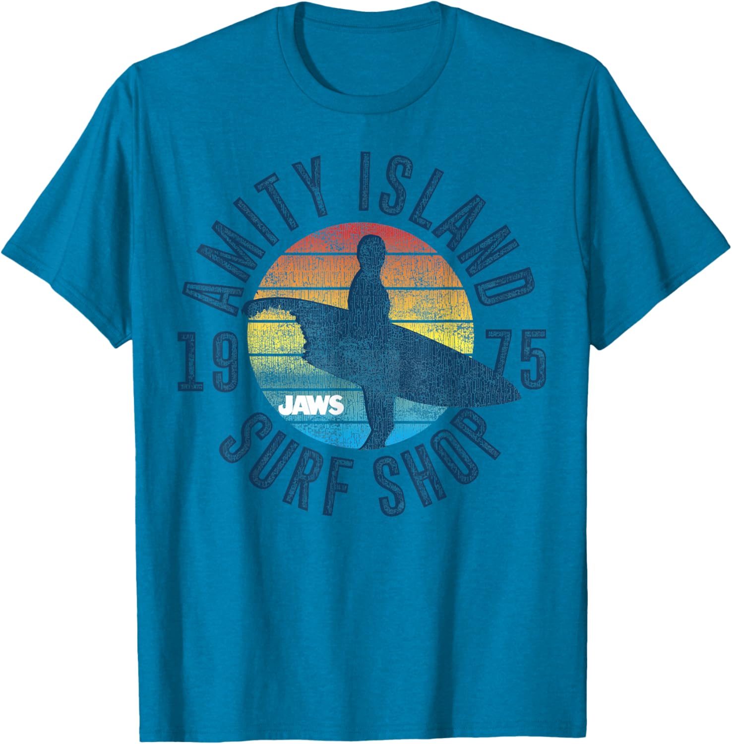 Jaws Amity Island Surfboard T-Shirt for Fans of Classic Movies - 4