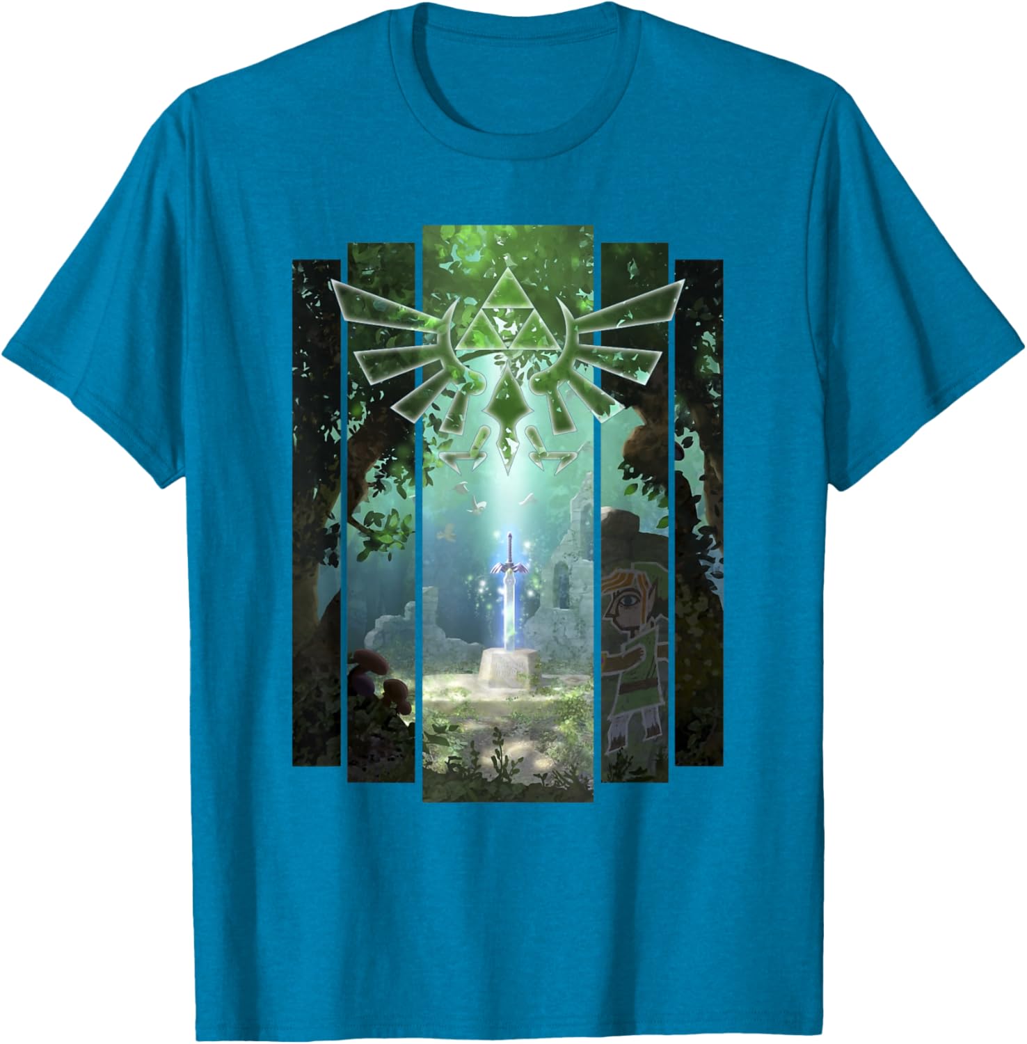 Nintendo Zelda Master Sword Lost Woods Artwork T-Shirt for Fans - 8