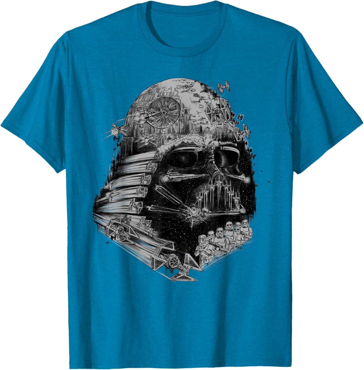 Darth Vader Build The Empire Graphic T-Shirt for Star Wars Fans - 7