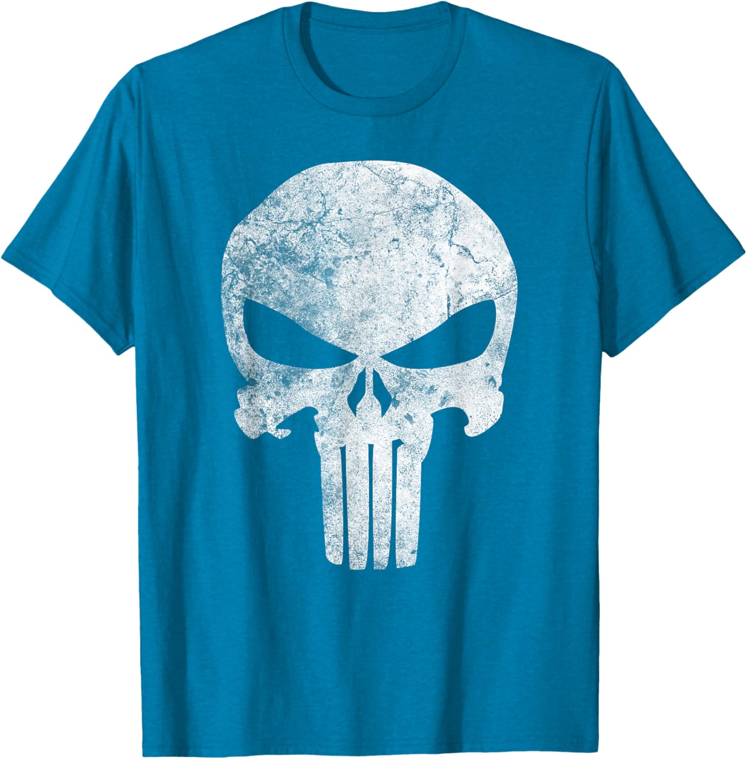Marvel Punisher Skull Distressed T-Shirt for Fans of Comic Style - 9
