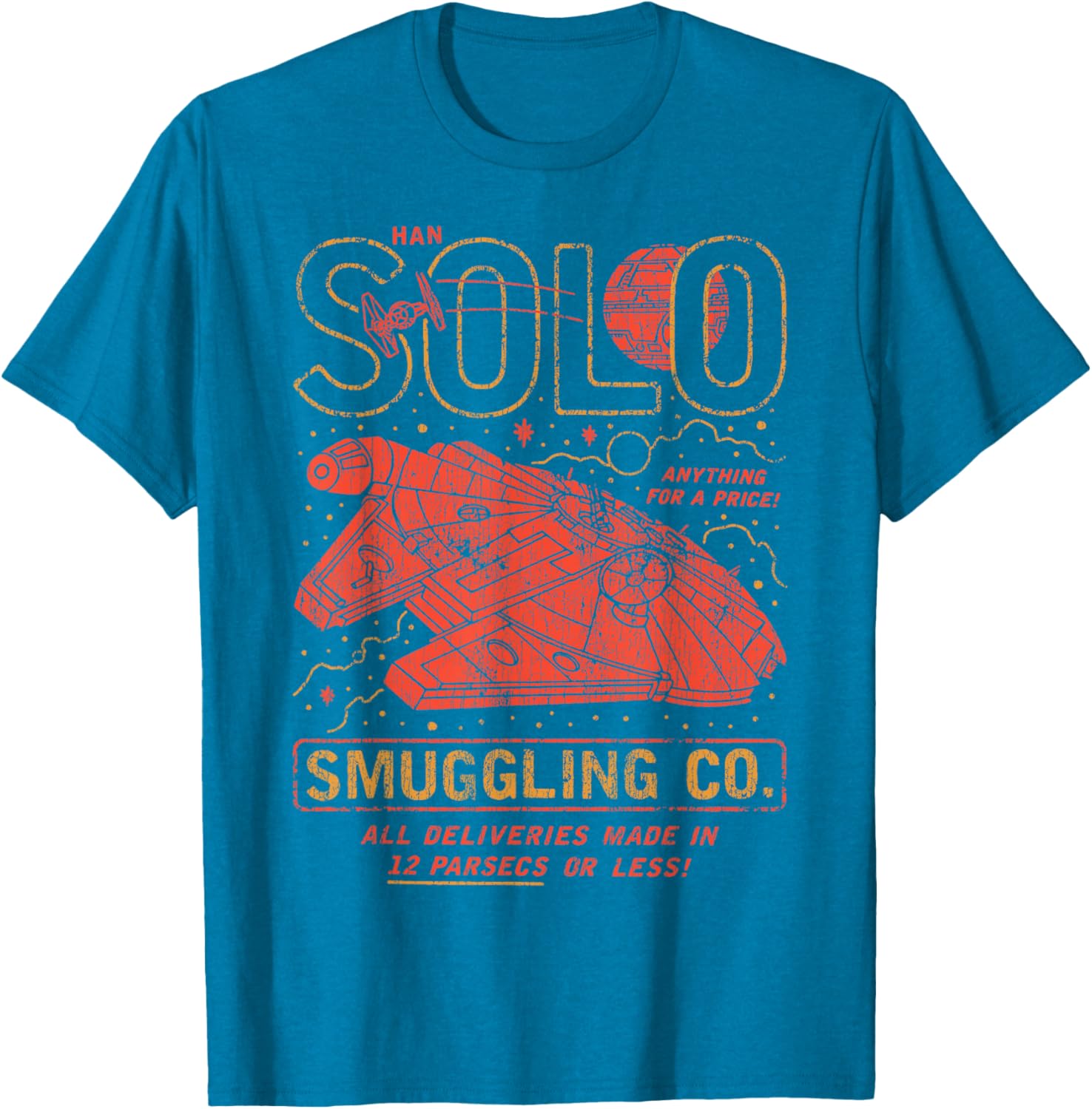 Vintage Han Solo Smuggling Co Poster T-Shirt for Star Wars Fans - 6