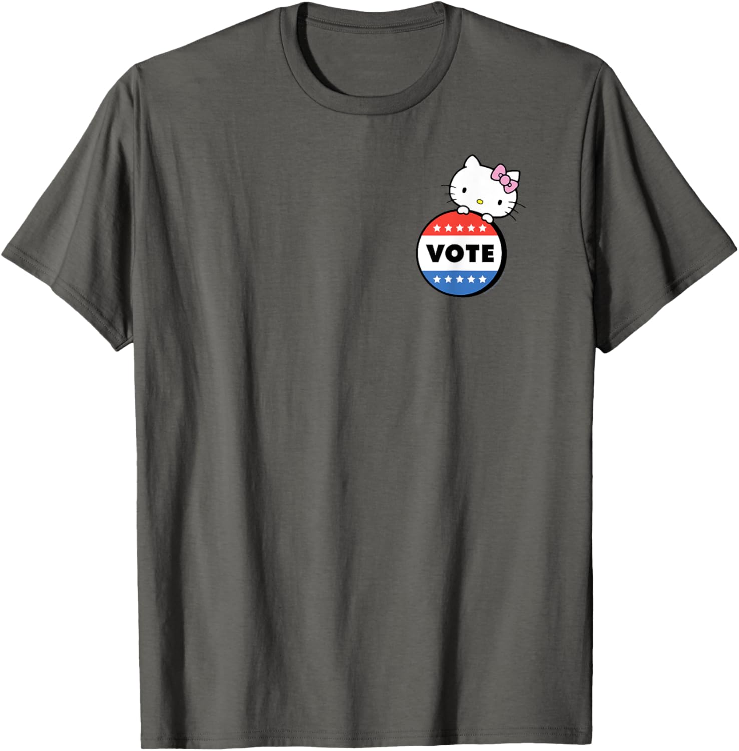 Hello Kitty Vote Button T-Shirt for Fun Fashion and Cute Style - 5