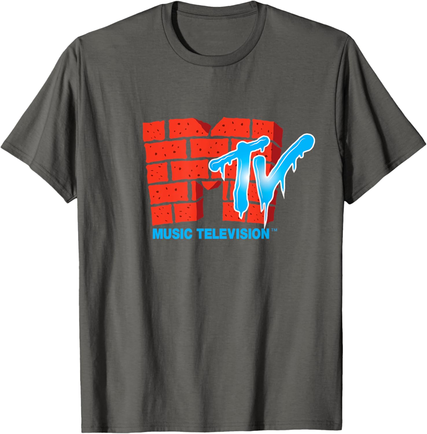 Mademark x MTV Frosty Ice Text T-Shirt with Official MTV Logo - 8