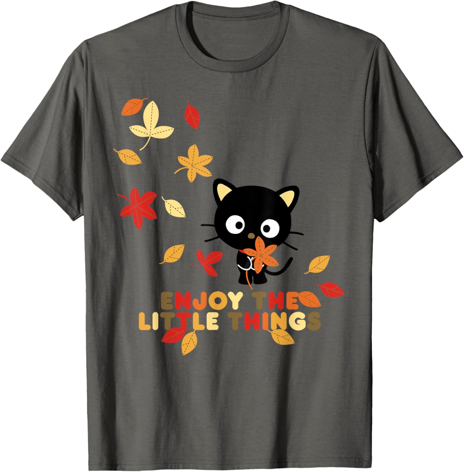 Chococat Enjoy The Little Things Fall Leaves T-Shirt for Everyone - 5
