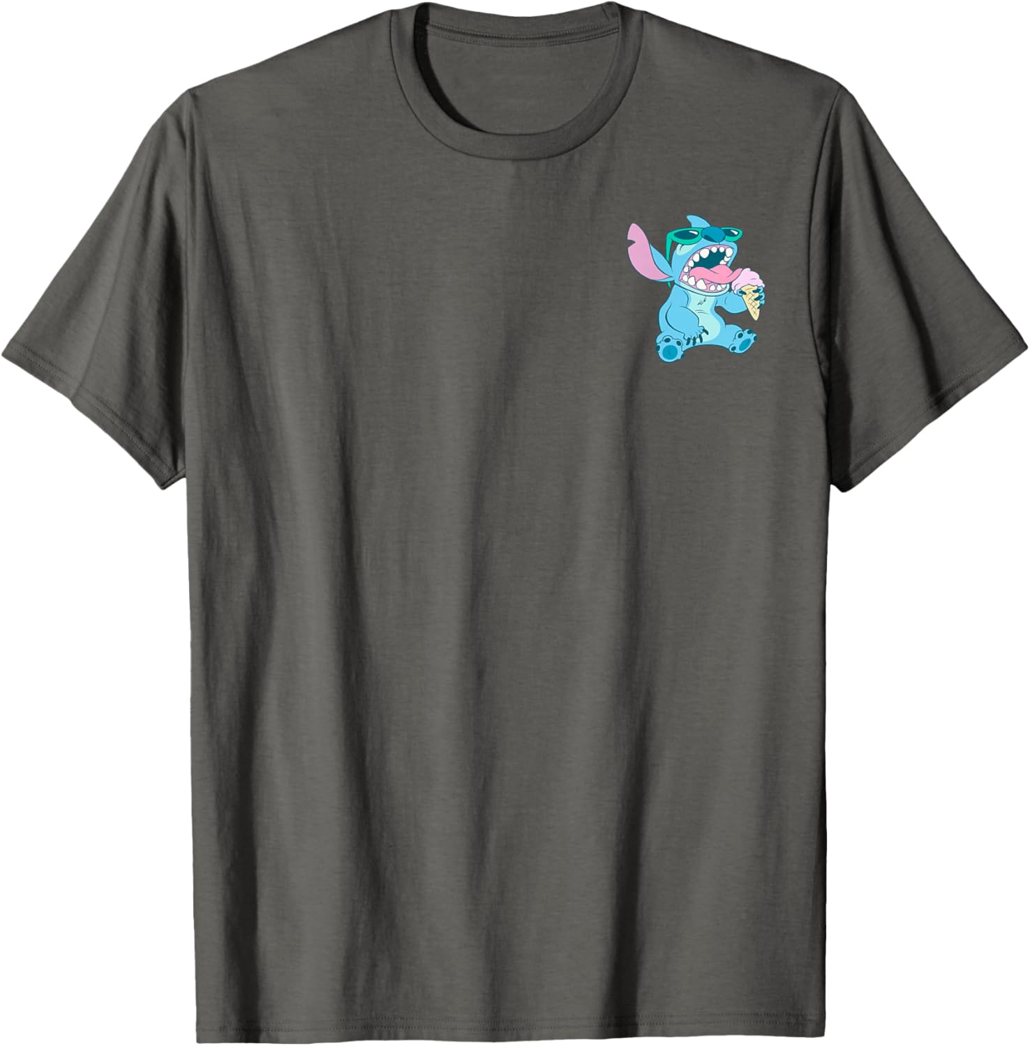 Disney Lilo & Stitch Retro Pocket Logo T-Shirt with Ice Cream Design - 13