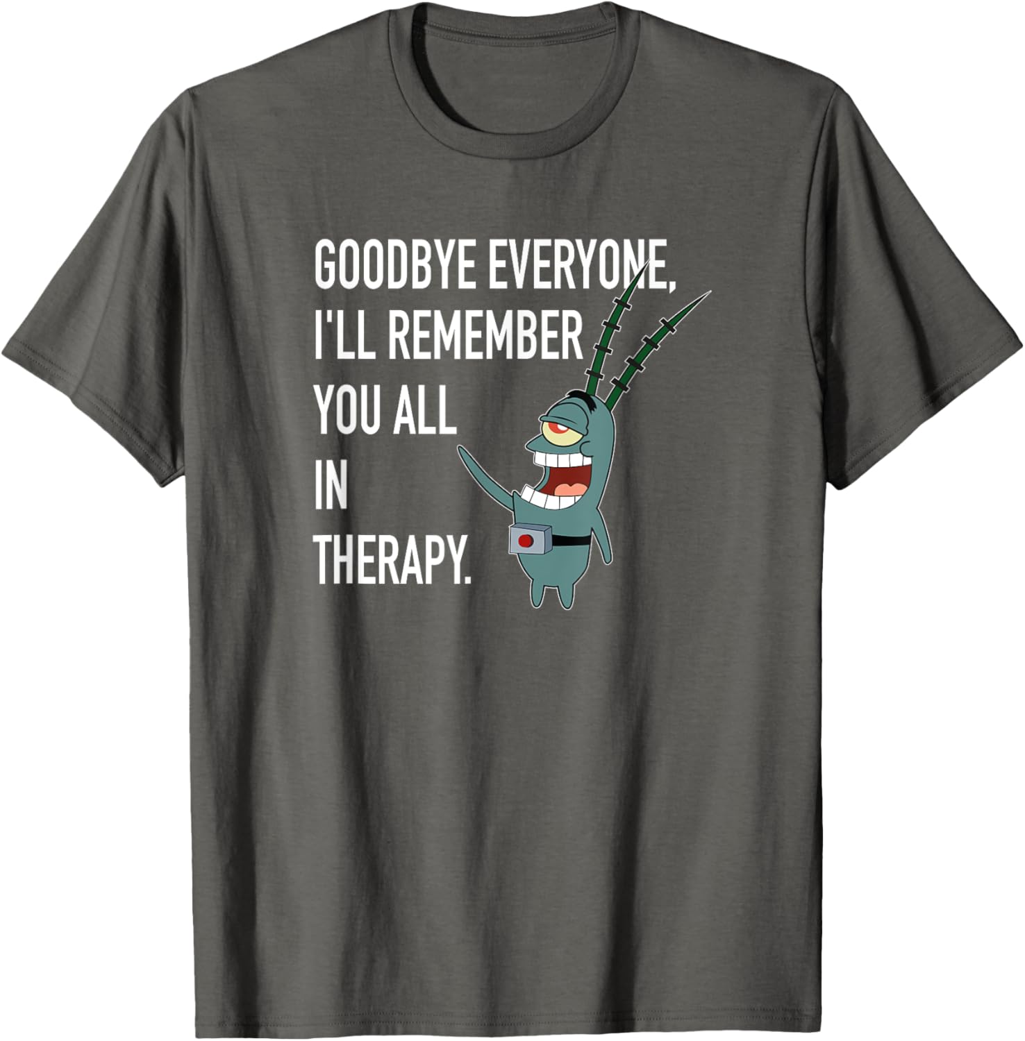 Mademark SpongeBob Plankton Therapy T-Shirt Fun and Stylish Apparel - 17