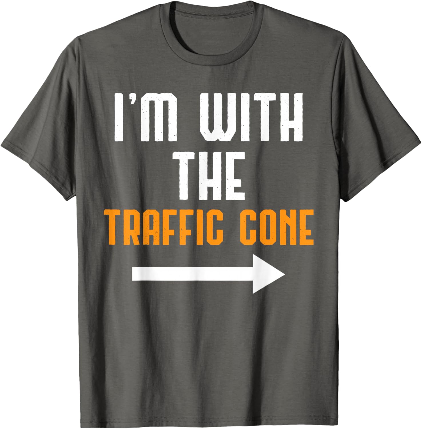 Funny Traffic Cone Costume Couple T-Shirt for Halloween Party Fun - 18