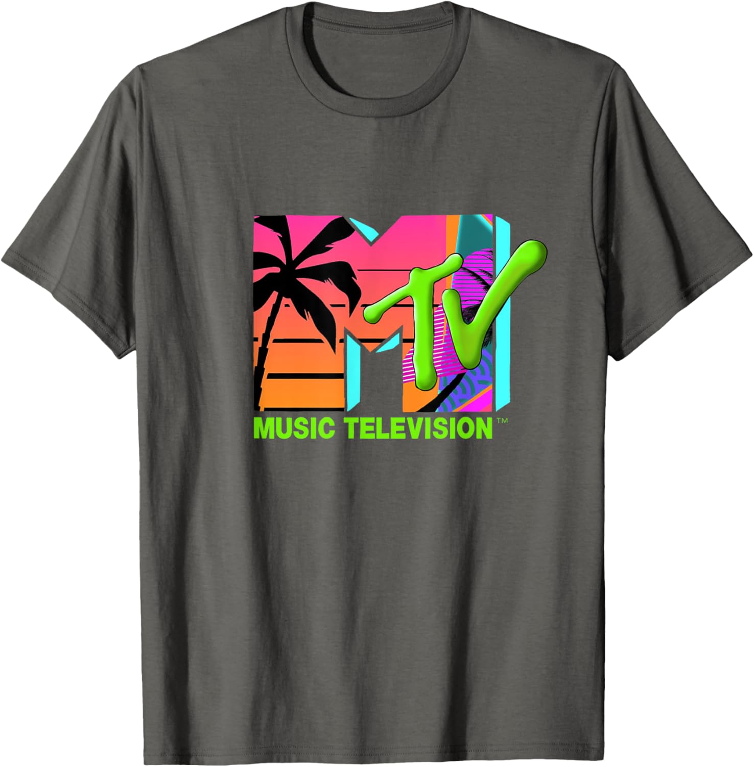 Mademark x MTV Retro Palms Paradise T-Shirt - Official MTV Logo Design - 6