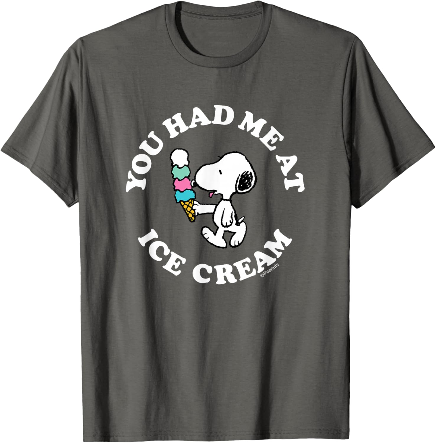 Snoopy You Had Me At Ice Cream T-Shirt for Peanuts Fans - 6