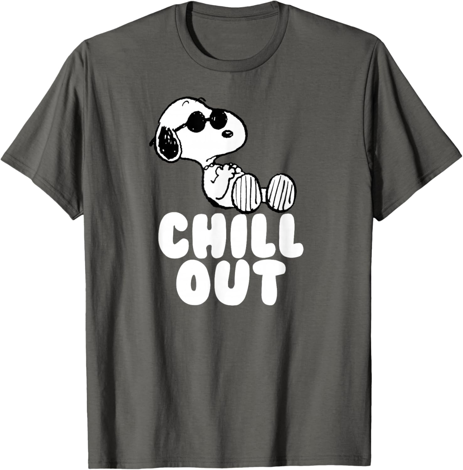Peanuts Snoopy Chill Out Crew Neck T-Shirt in Blue for Relaxed Style - 5