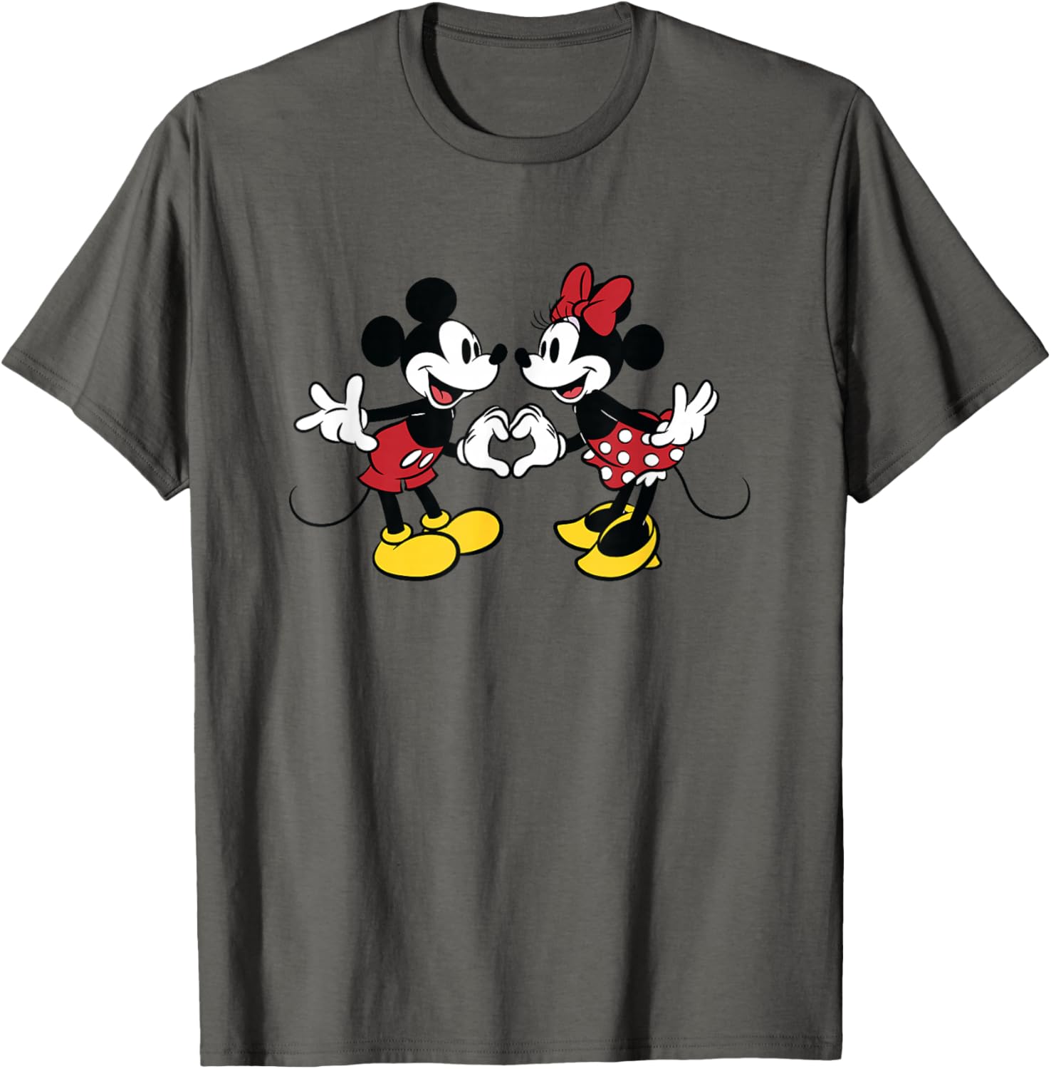 Disney Mickey and Friends Valentine Heart T-Shirt for Couples and Fans - 3