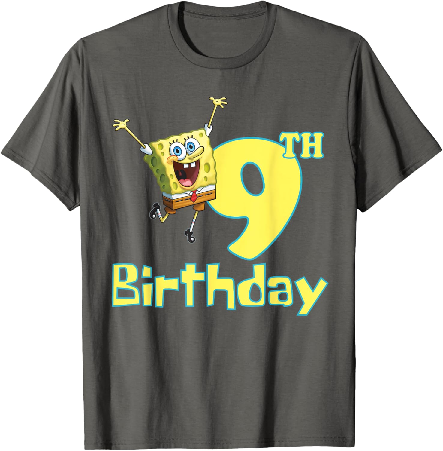 Mademark SpongeBob SquarePants 9th Birthday T-Shirt for Kids - 10