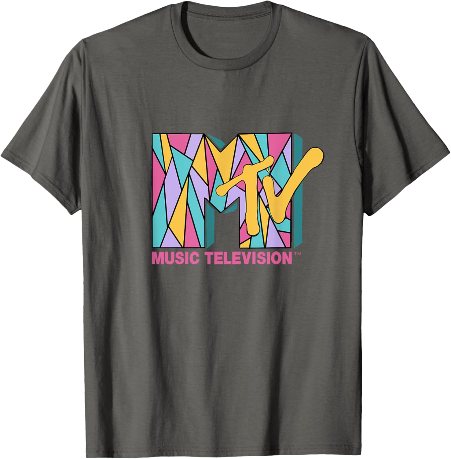 Mademark x MTV Colorful Mosaic Logo T-Shirt for Trendy Fashion Fans - 10