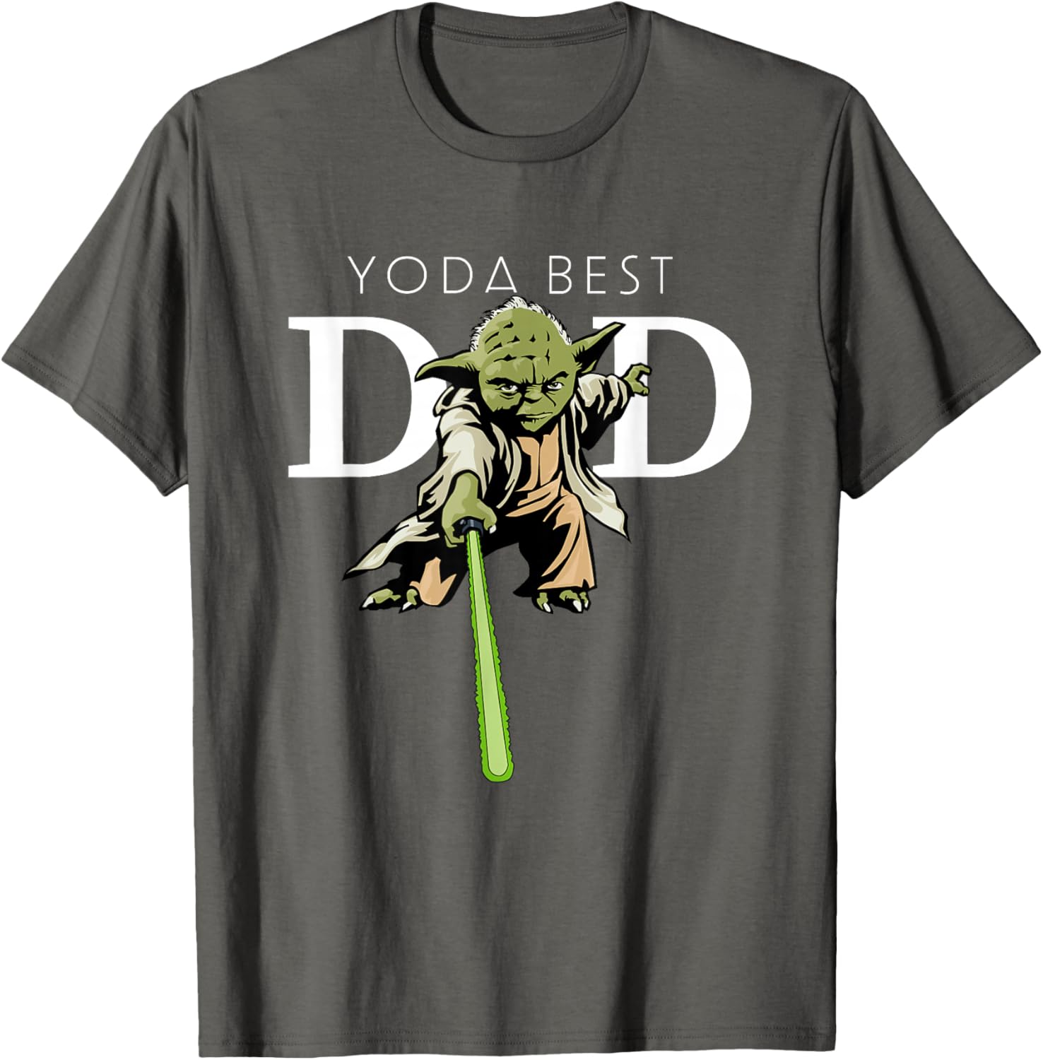 Star Wars Yoda Lightsaber Best Dad Father's Day T-Shirt for Dads - 15