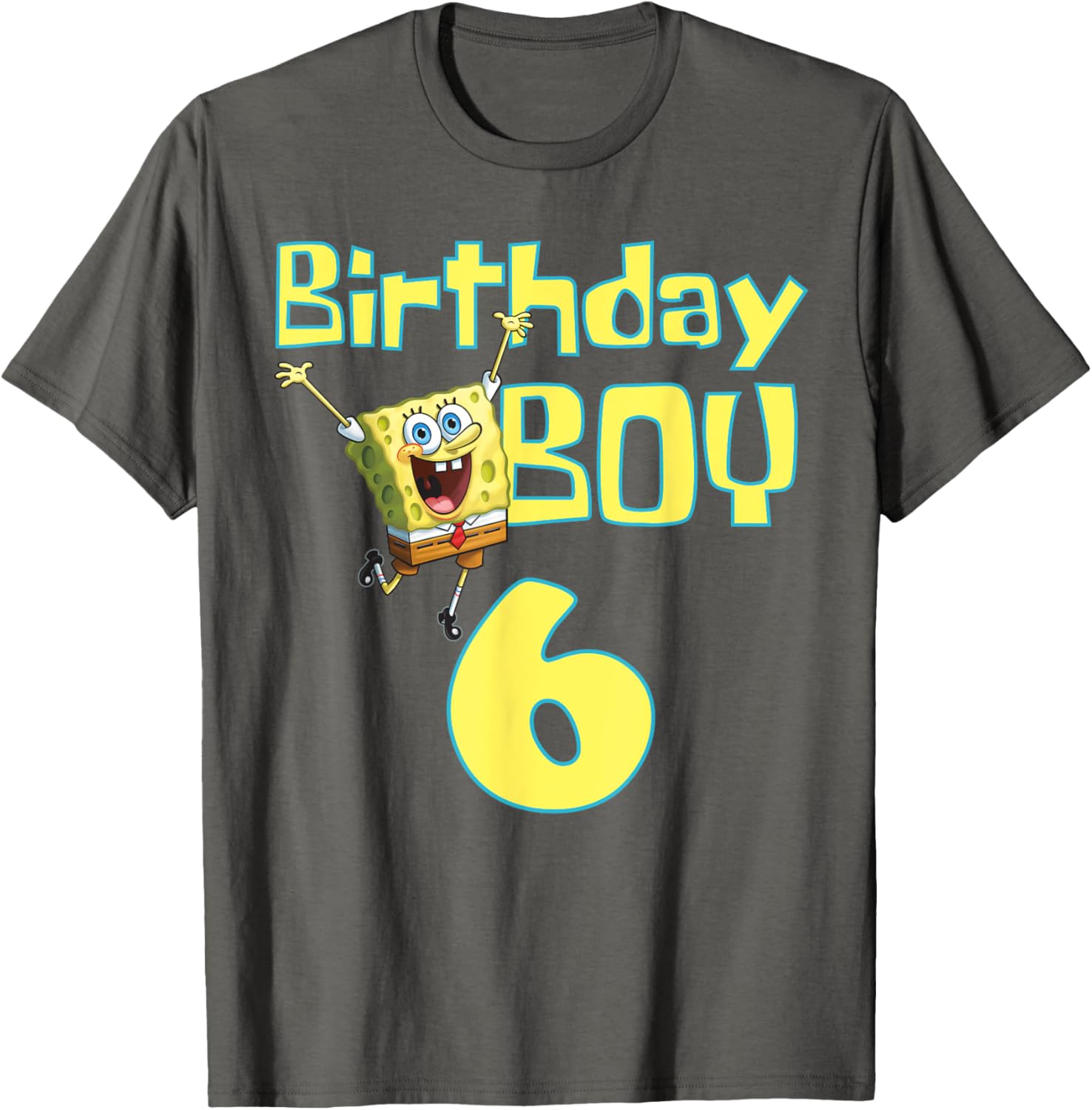Mademark SpongeBob SquarePants Birthday Boy 6 T-Shirt for Kids - 15