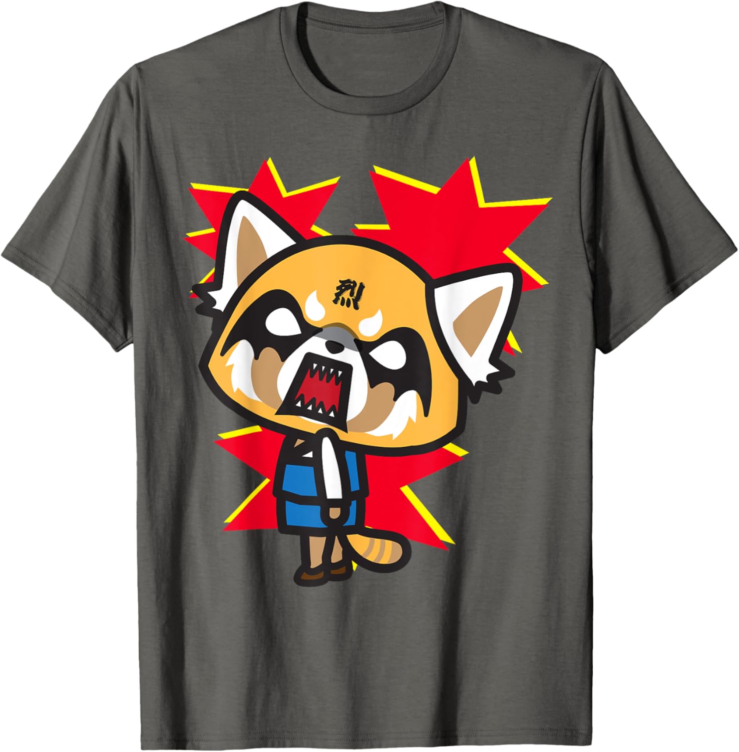 Aggretsuko Rage Face Tee Shirt Fun Graphic T-Shirt for Fans - 1