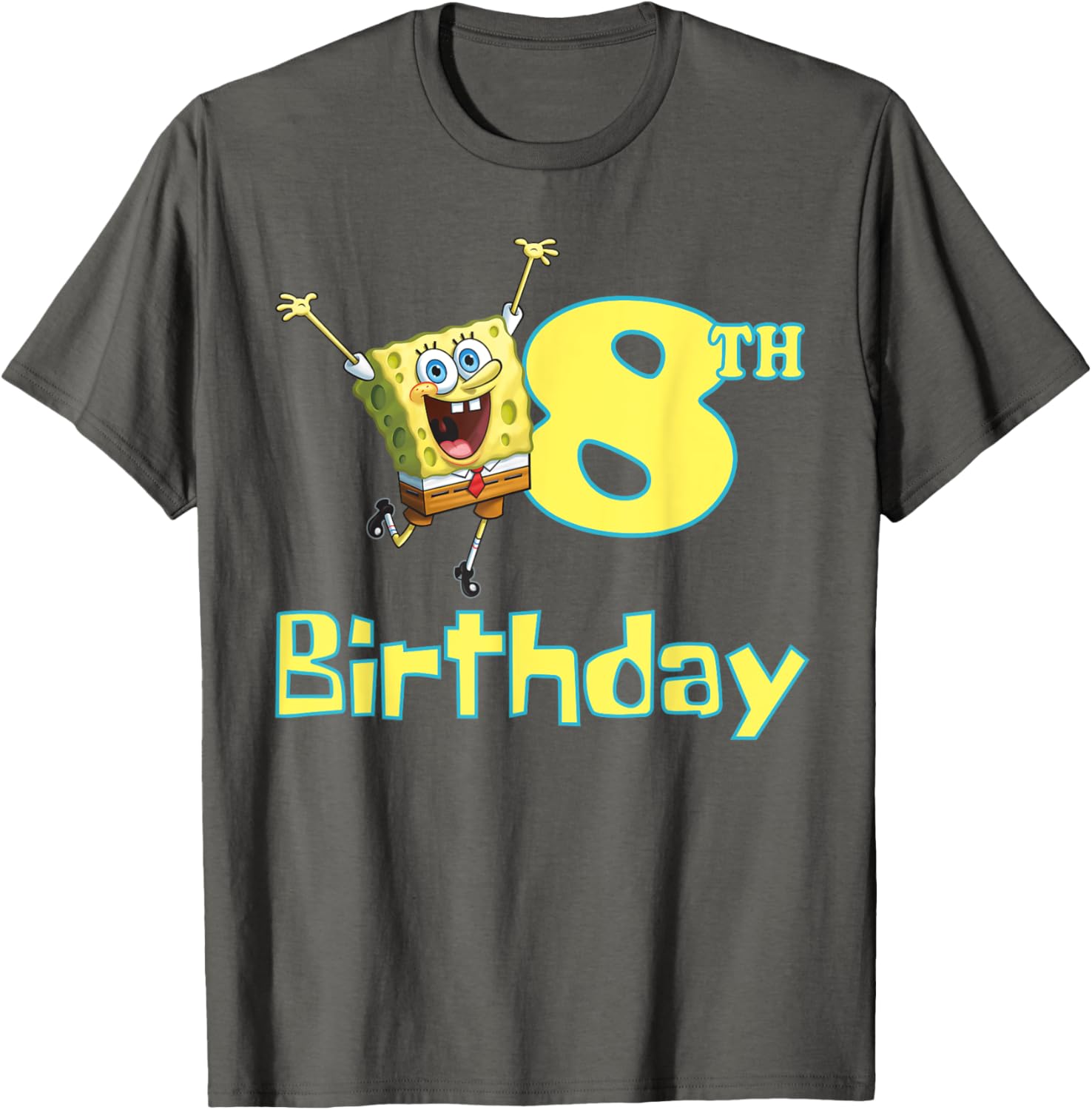 Mademark SpongeBob SquarePants 8th Birthday T-Shirt for Kids Fun Fashion - 10