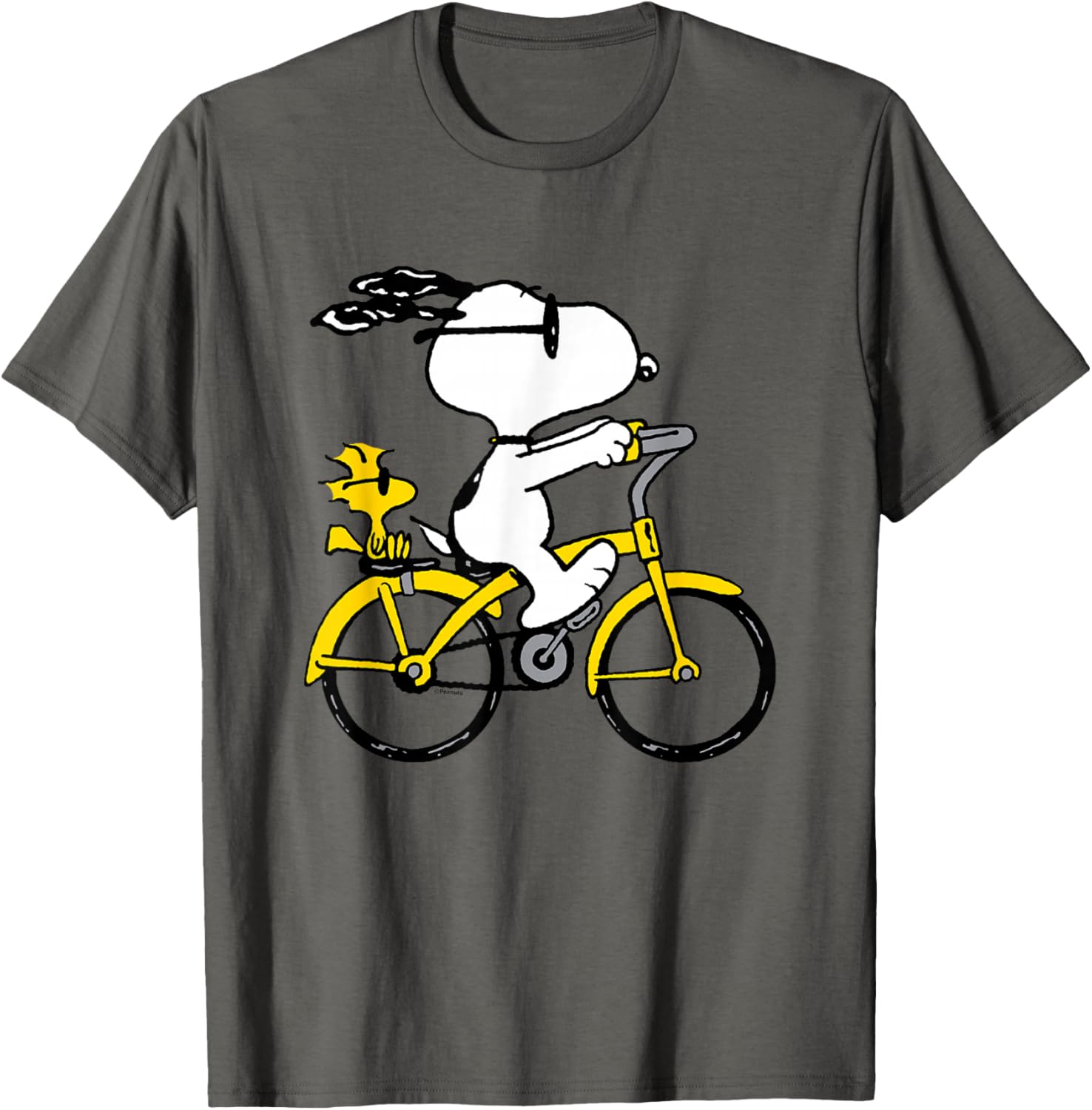 Snoopy and Woodstock Bike Ride T-Shirt for Fun Casual Outfits - 14