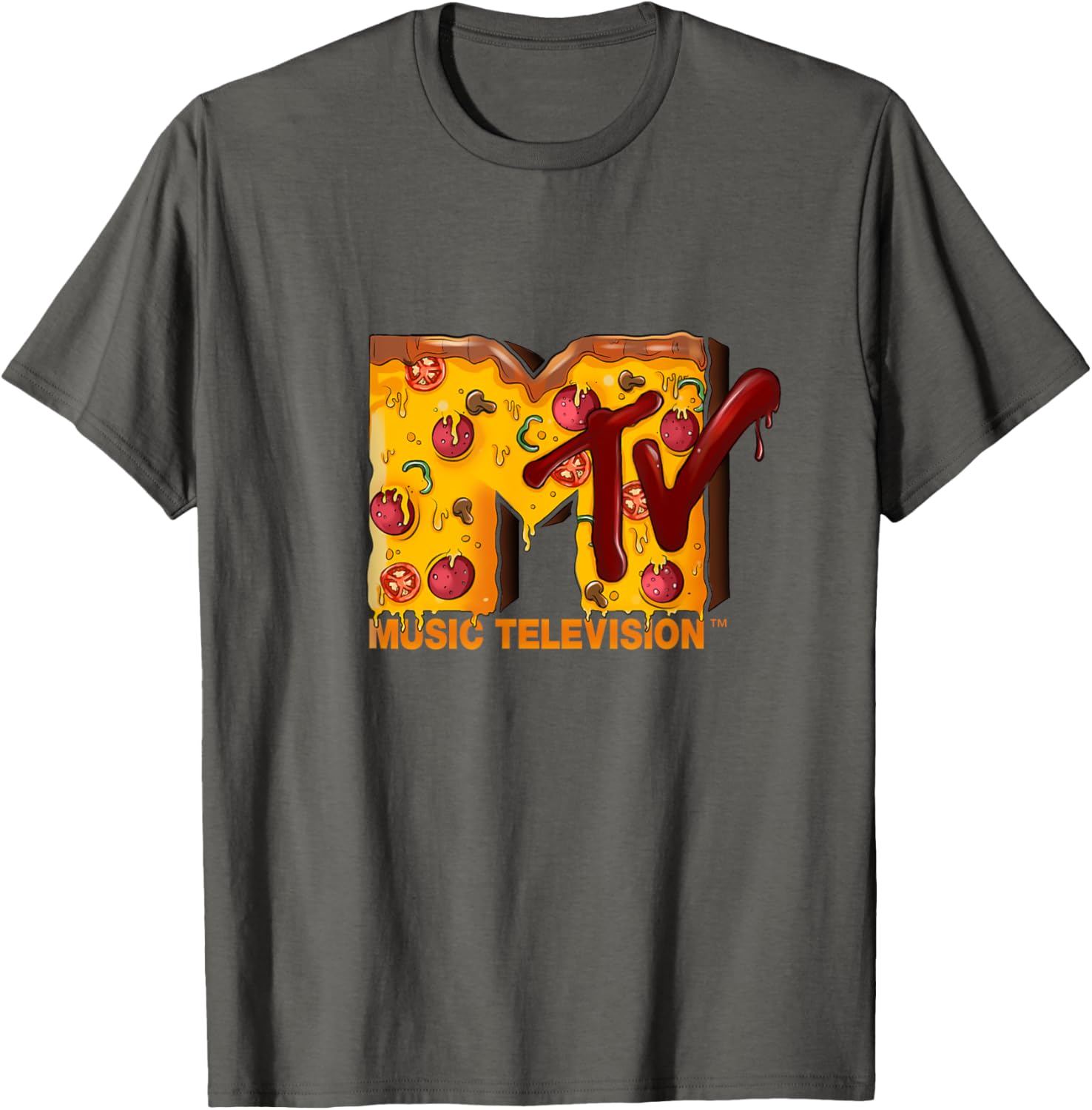 Mademark x MTV Pizza Lover T-Shirt Original MTV Logo Fun Design - 15