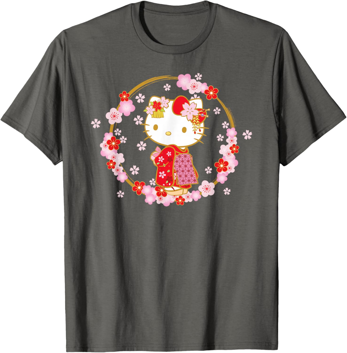 Hello Kitty Sakura Spring T-Shirt Cute Graphic Tee for Kids and Adults - 19
