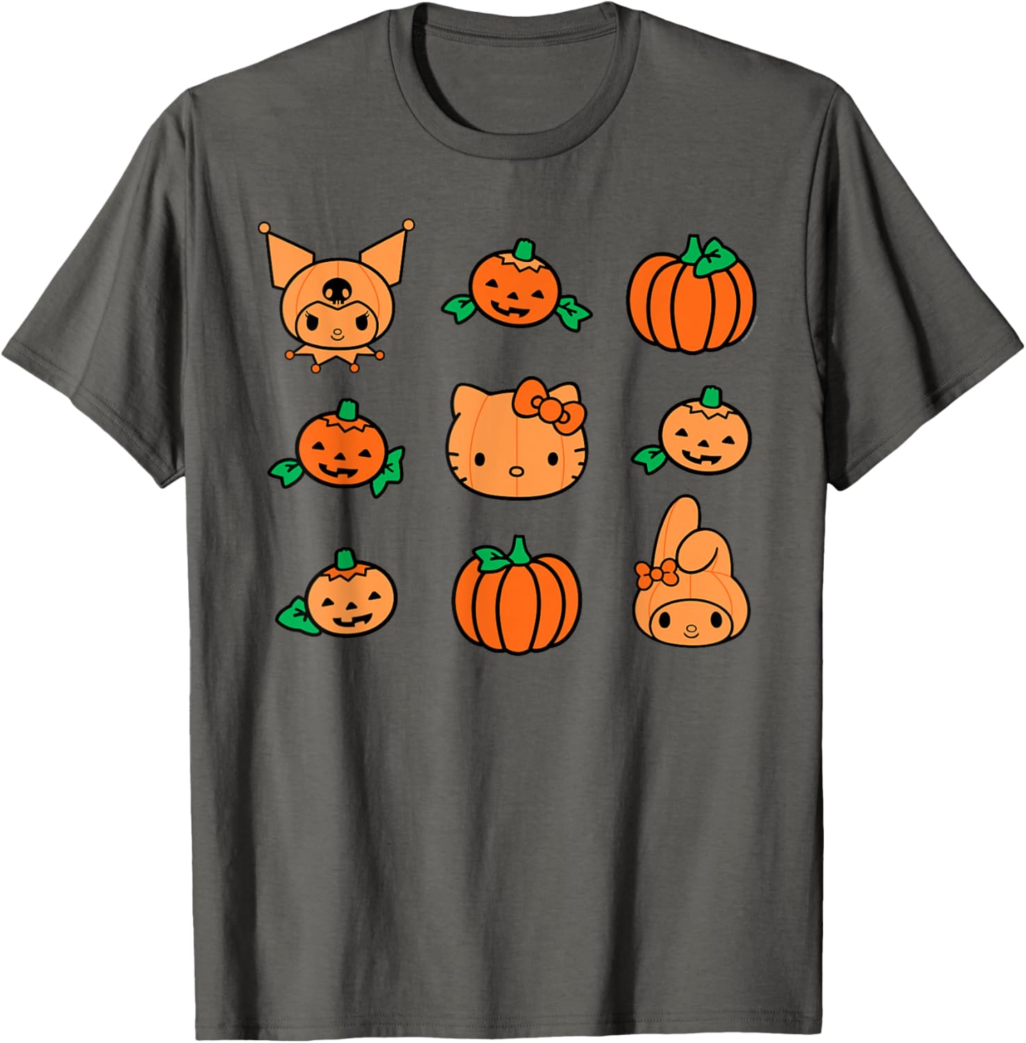 Hello Kitty My Melody Kuromi Pumpkin Halloween T-Shirt for Kids - 2
