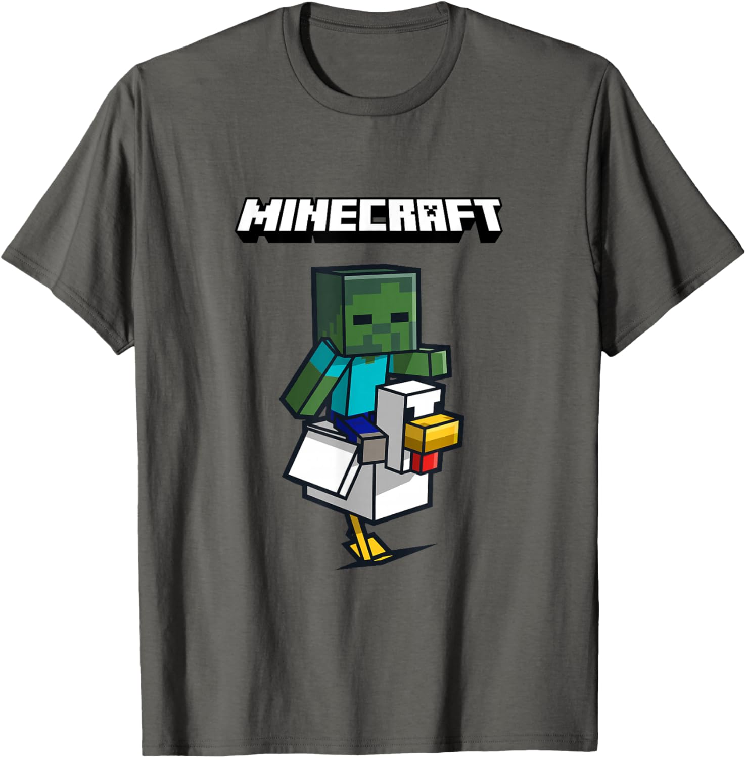 Cool Minecraft Zombie Ride Chicken Jockey T-Shirt for Gamers and Fans - 12