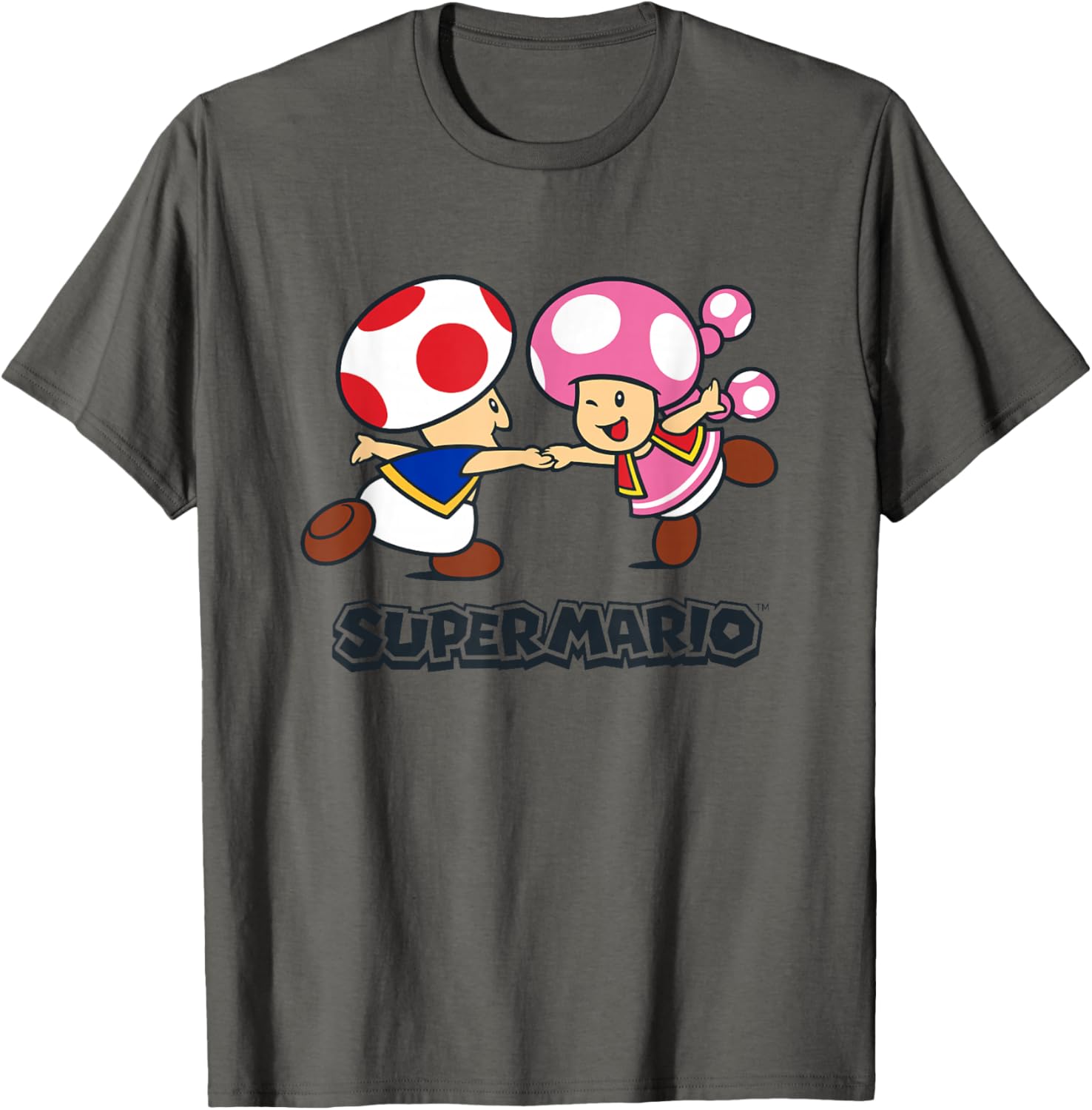 Super Mario Bros Happy Toads Classic Nintendo Duo T-Shirt for Fans - 16