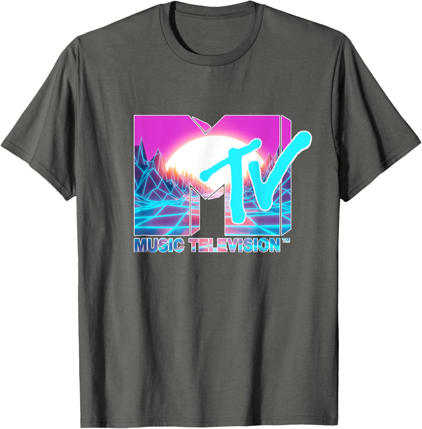 Mademark x MTV Official Logo T-Shirt with Sun and World Graphic - 4