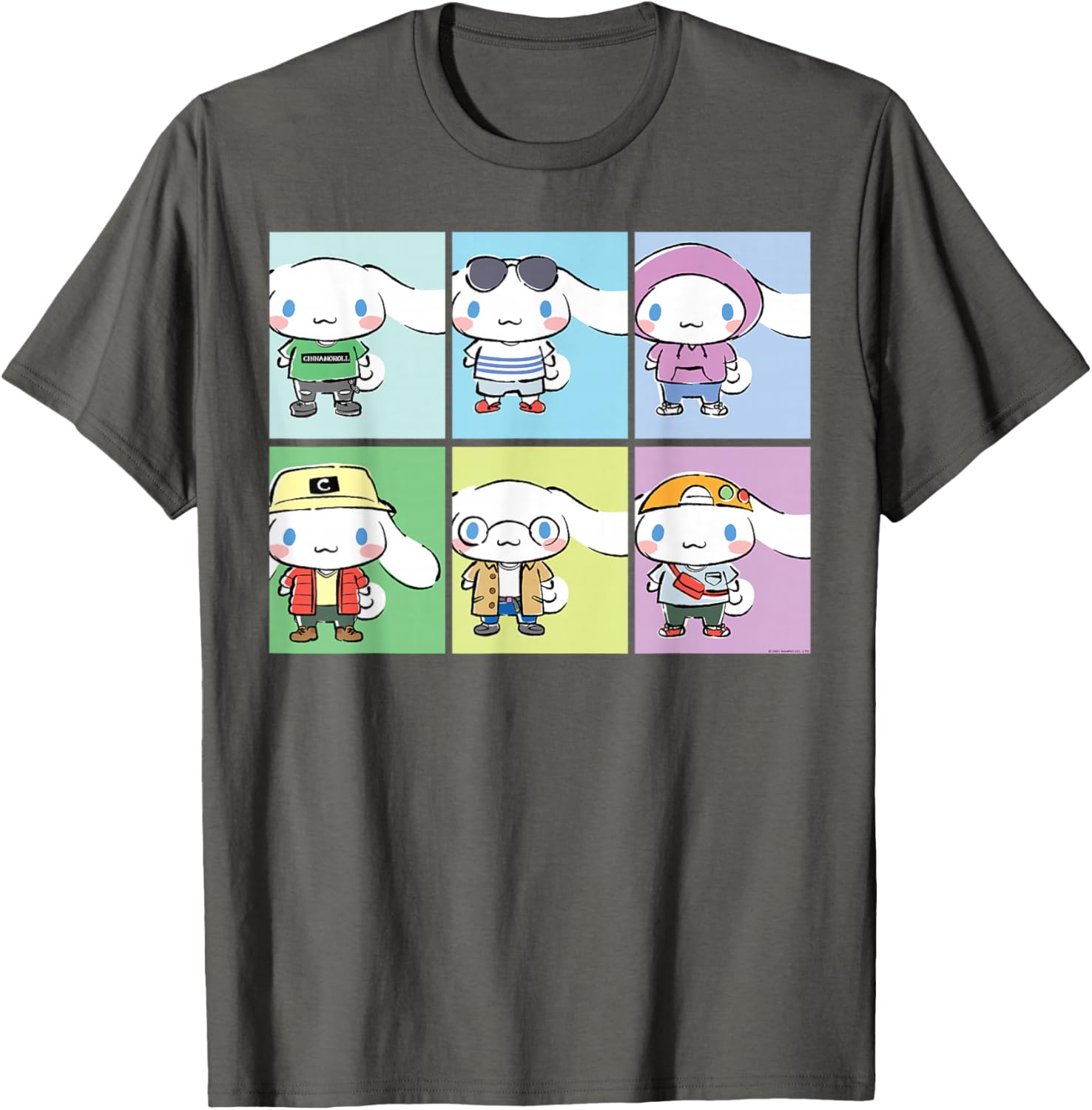 Cinnamoroll Collection Streetwear Squares T-Shirt for Trendy Fashion Lovers - 19