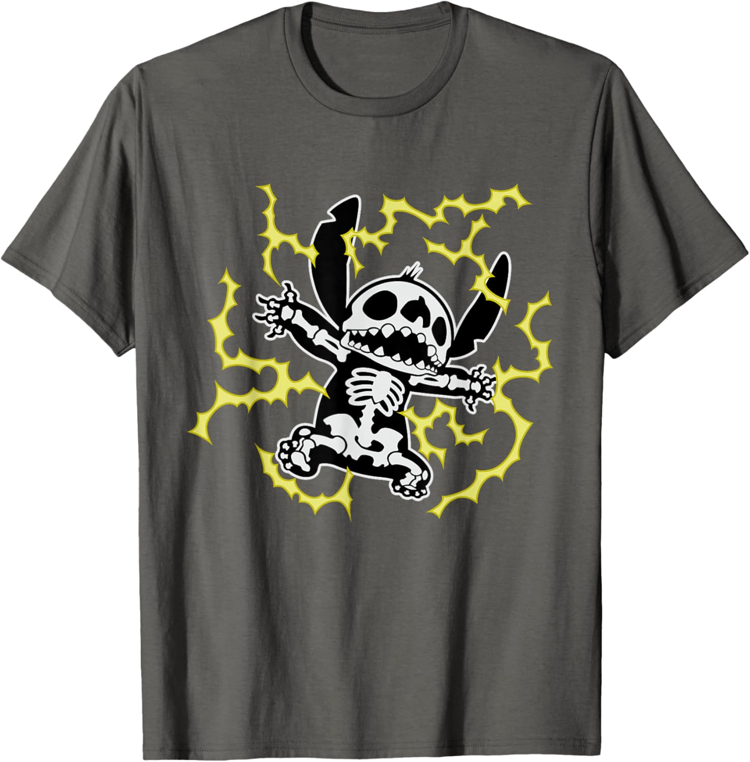 Disney Stitch Skeleton Halloween T-Shirt for Fun and Festive Celebrations - 1