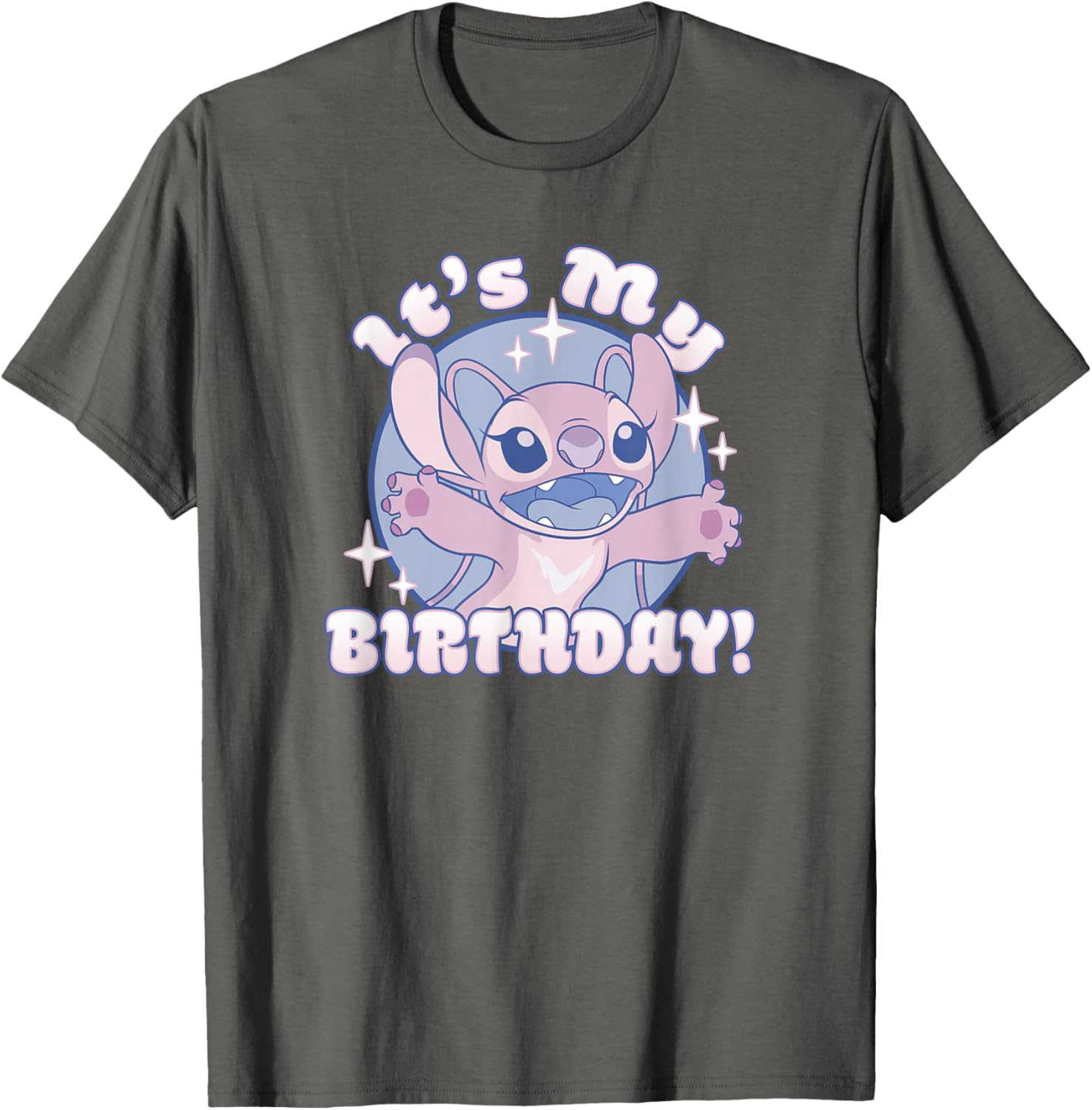 Disney Lilo & Stitch Angel It's My Birthday Retro Sparkle T-Shirt - 8