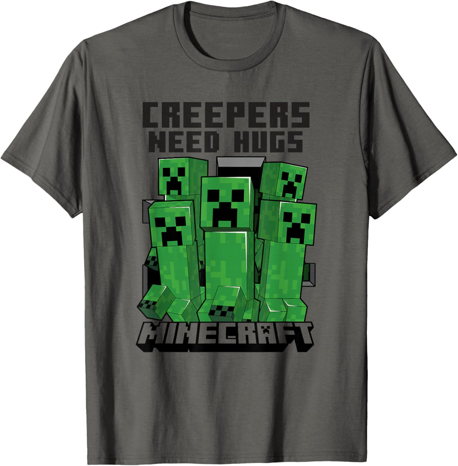 Minecraft Creepers Need Hugs March T-Shirt for Gamers and Fans - 9