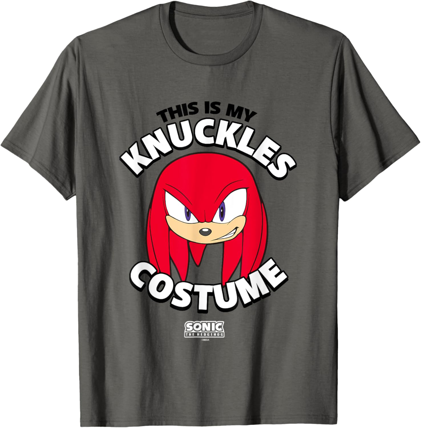 Sonic The Hedgehog Knuckles Costume T-Shirt Perfect for Halloween Fun - 3